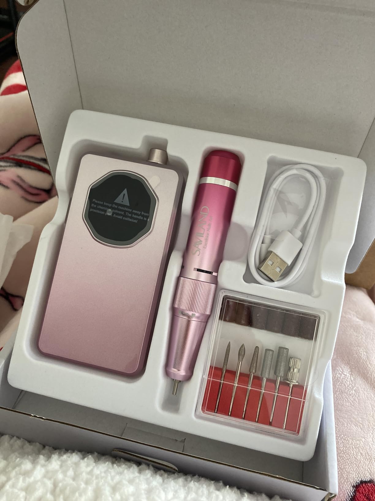 SAVILAND 2026 Nail Drill Professional: 40000RPM Electric Nail Drill 30S Fast Removal for Acrylic Nails Low Noise Electric Nail File Long-Lasting Manicure Pedicure Mobile Tech & Salon (Gradient Purple) customer photo 1