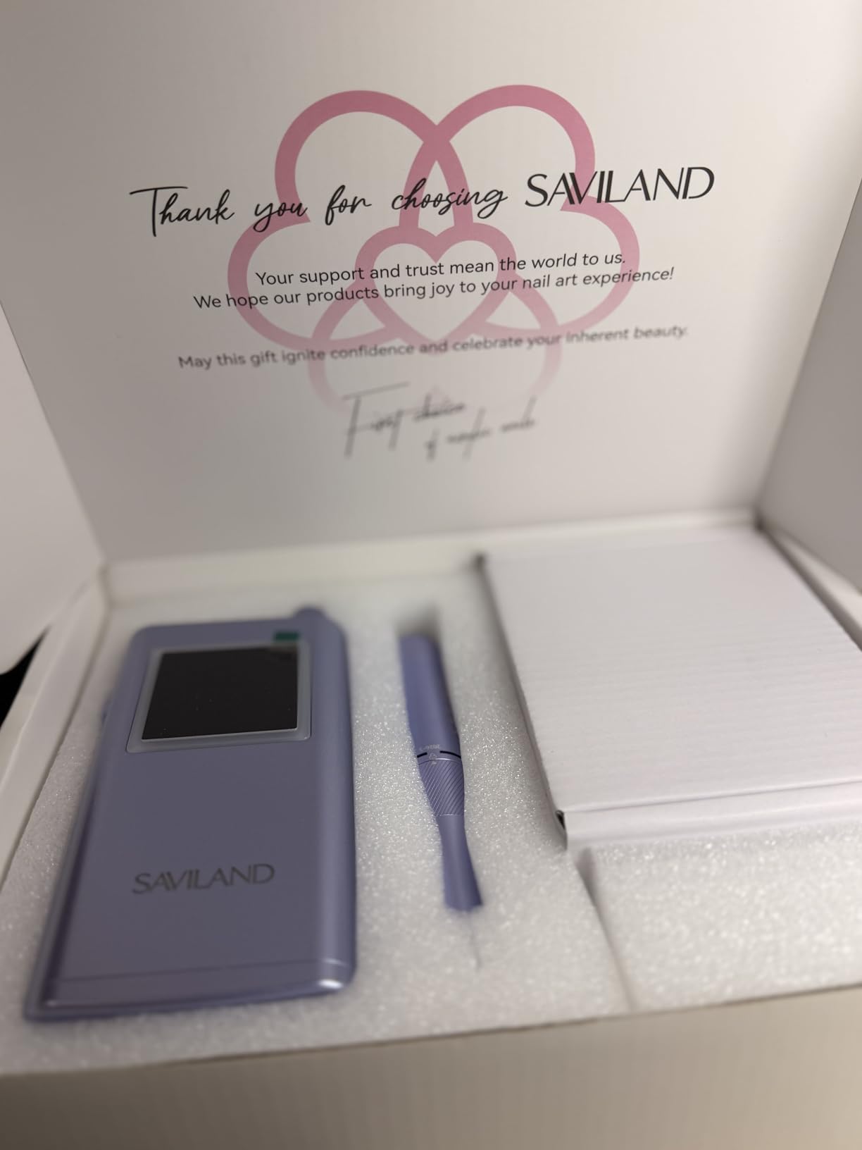 SAVILAND 2026 Nail Drill Professional: 40000RPM Electric Nail Drill 30S Fast Removal for Acrylic Nails Low Noise Electric Nail File Long-Lasting Manicure Pedicure Mobile Tech & Salon (Gradient Purple) customer photo 2