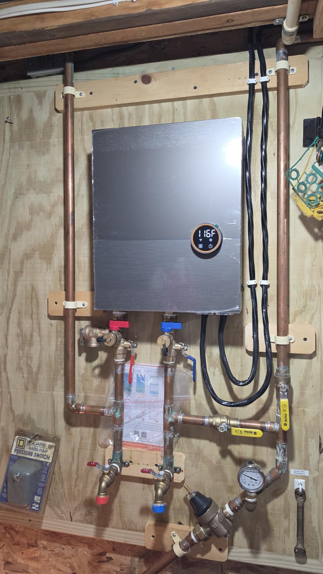 27kW Tankless Water Heater Electric 240V, Whole House On Demand Hot Water, Automatically Maintains Water Temperature, Up to 6.5 GPM, WiFi Control, ETL Certified, Eco, WM27V Plus customer photo 2