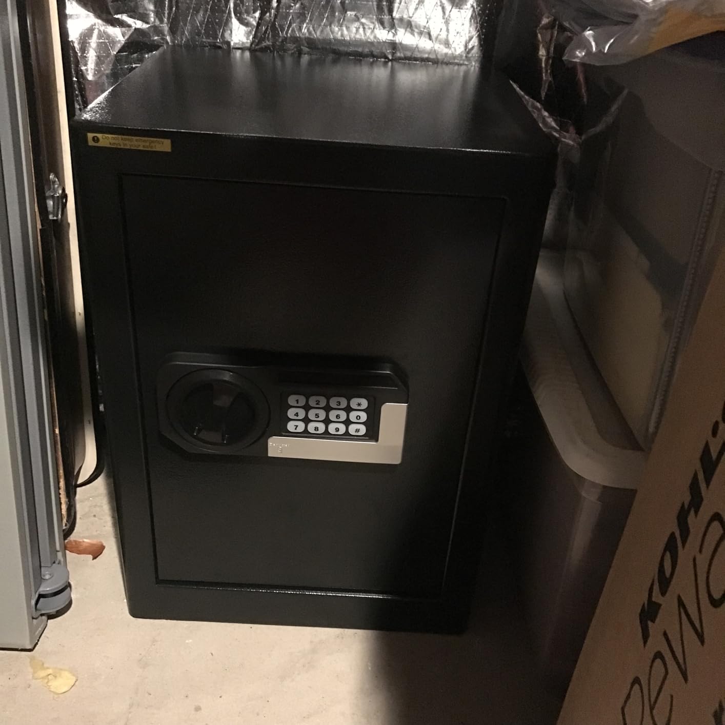 6.2 Cuft Large Home Safes Water and Fireproof with Digital Keypad & Key Lock, Fire Security Safe Box with 3 Removable Shelves, Fireproof Safes for Money Documents Jewelry, 27.56