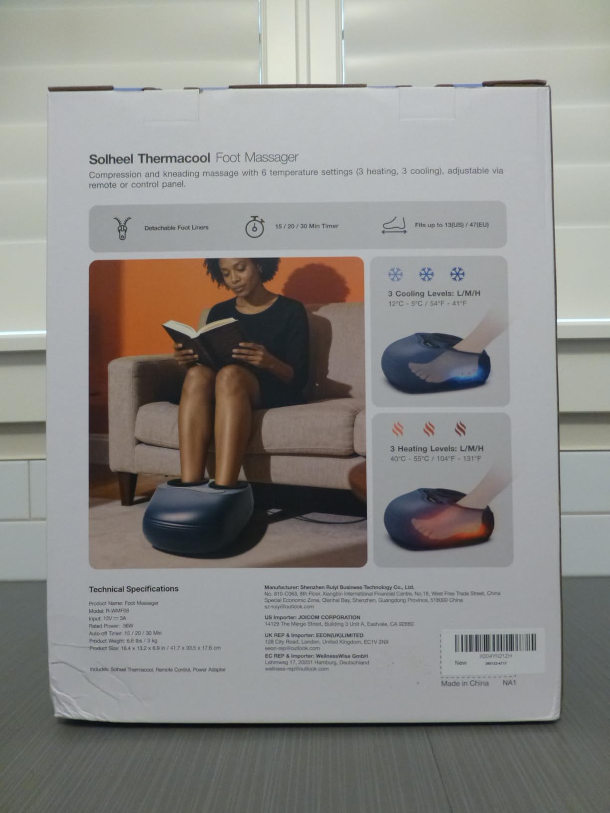 RENPHO Thermacool 2-in-1 FSA Foot Massager with Heat & Cold, HSA Eligible | Cooling Therapy, Premium Foot Massager with 5 Compression & 3 Kneading, Countdown Timer Panel, Remote, Fits up to Size 13 customer photo 2