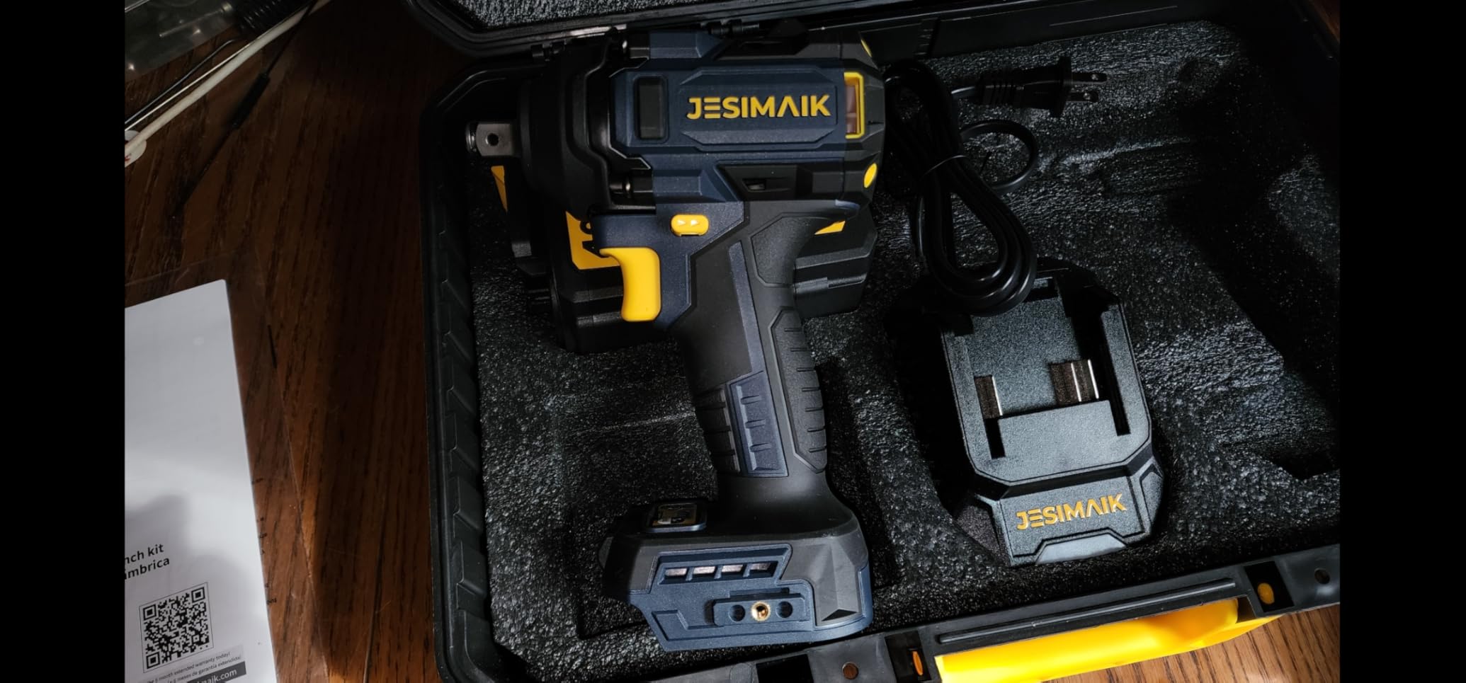 JESIMAIK Cordless Impact Wrench, 1475Ft-lbs (2000N.m) 1/2