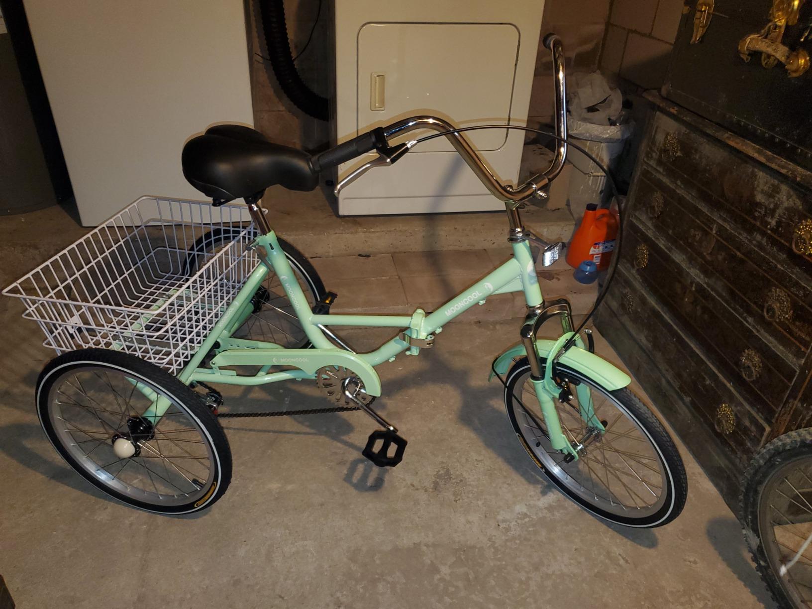 Slsy Adult Folding Tricycles, 7 Speed Folding Adult Trikes, 20 24 26 Inch 3 Wheel Bikes with Low Step-Through, Foldable Tricycle for Adults, Women, Men, Seniors customer photo 2