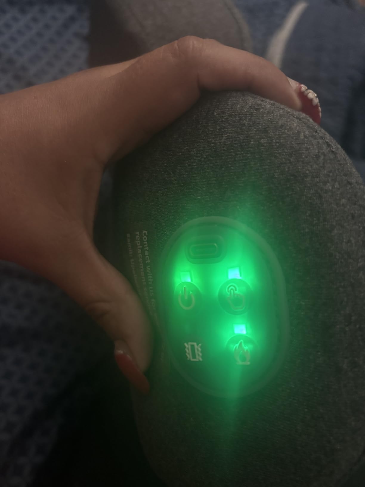 Upalled Cordless Heated Neck Massager Pillow for Pain Relief Deep Tissue | 3-in-1 Rechargeable Neck Cervical Traction Device with Heat, Massage, Electric Stretch, Ergonomic Shoulder Relaxer,Grey customer photo 2