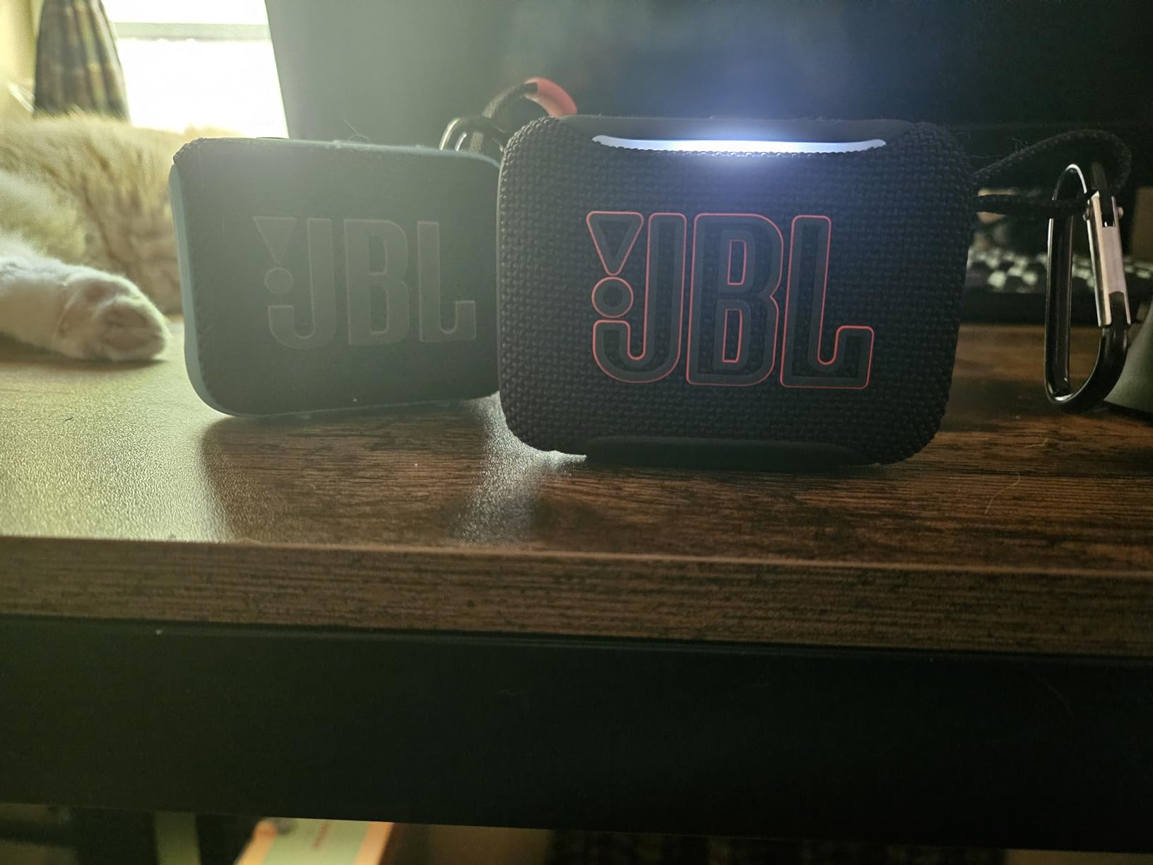JBL Go 5 - Ultra-Portable Waterproof & Drop-Proof Speaker with JBL Legendary Sound & Ambient Edge Lighting, AirTouch Instant Stereo Pairing or Link Multiple Compatible Speakers via Auracast (Black) customer photo 1