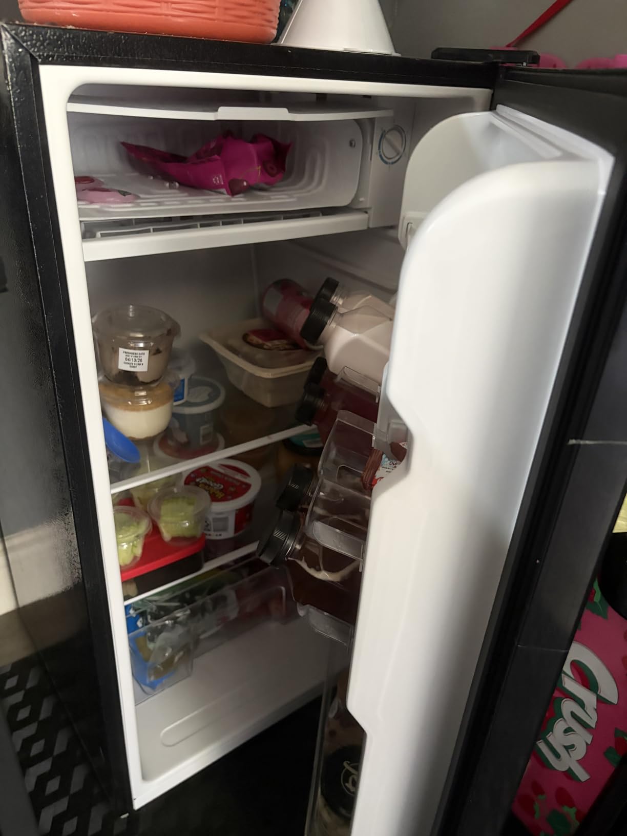 3.2 Cu Ft Mini Fridge with Freezer - Energy Efficient, Large Capacity Single Door Upright Freezer for Bedroom, Office & Dorm | Small Fridge, Reversible Door, ETL Certified (Black) customer photo 1