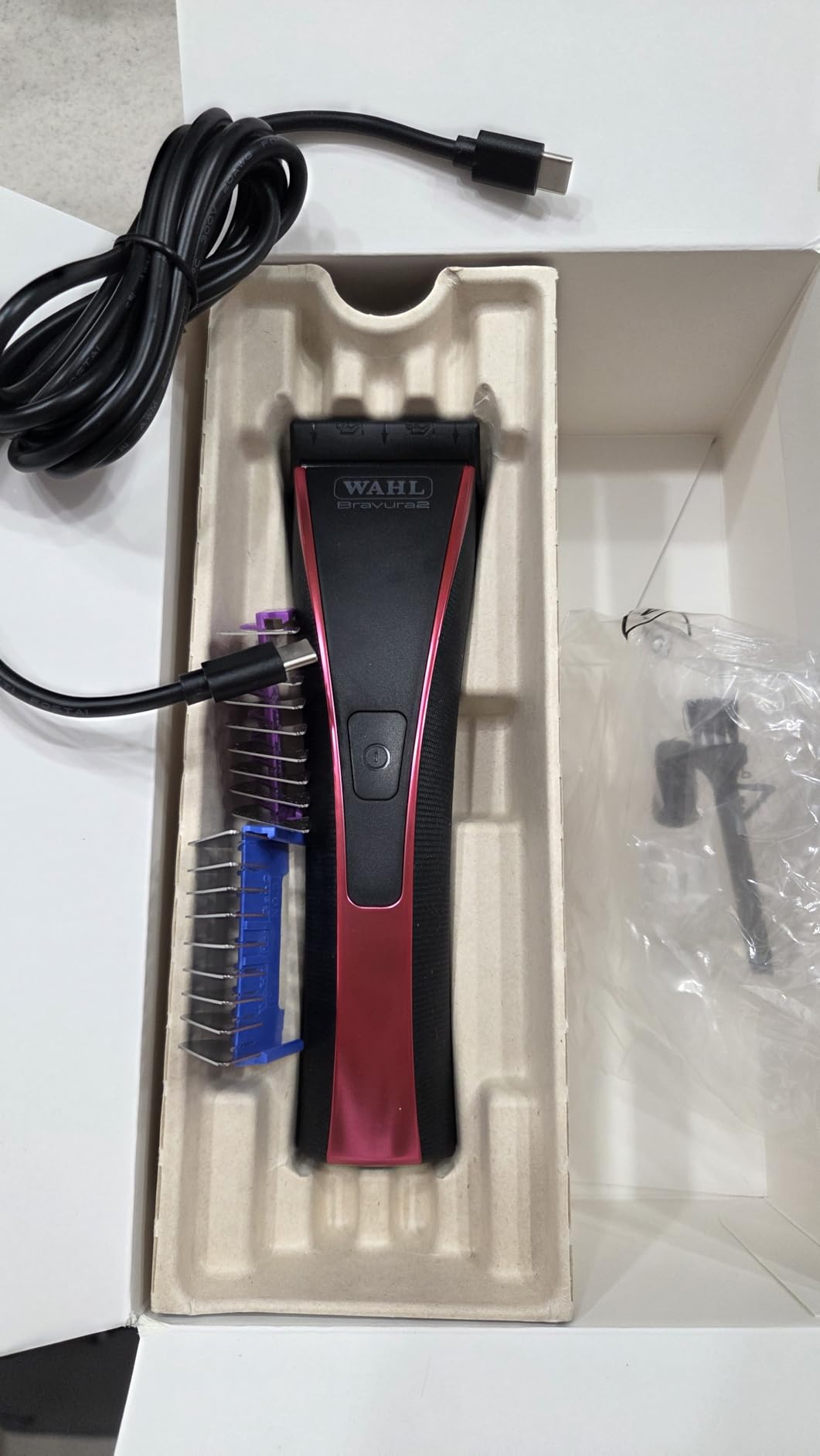 Wahl Pro Animal Bravura2 - Cordless Professional Pet Clipper for Dogs, Cats & Horses - Multi-Speed - Durable & Easy to Carry - USB Charging - Travel-Friendly - Comfortable Grip - Brilliant Rose customer photo 1