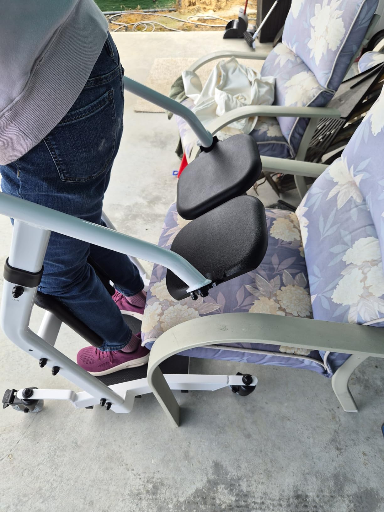 VOCIC Sit to Stand Lift, One-Step Stand Assist Lift for Elderly, Patient Lift Chair Transport Unit with Wheels, Fall Prevention & Muscle Building, AY03 2026 Upgraded customer photo 1
