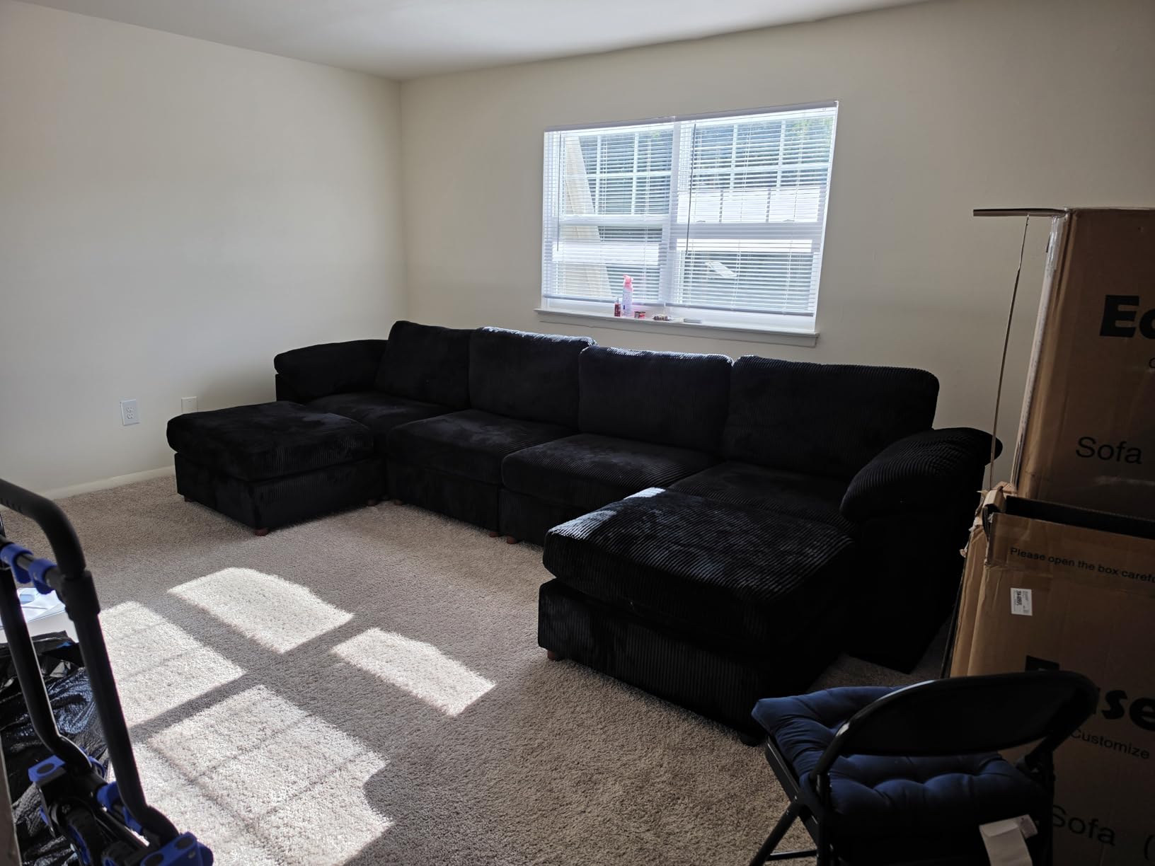 EASE MOOSE Sectional Modular Sofa, Oversized L Shape Sectional Couch Wide Deep seat Sectional Sofa, FSC Certified Comfortable Chenille customer photo 1