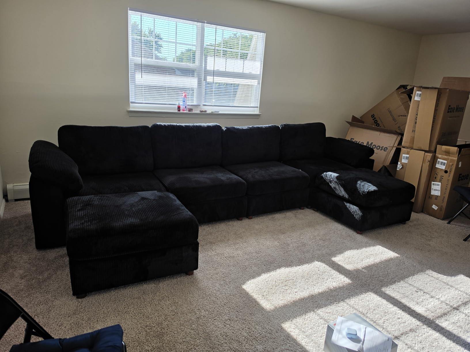 EASE MOOSE Sectional Modular Sofa, Oversized L Shape Sectional Couch Wide Deep seat Sectional Sofa, FSC Certified Comfortable Chenille customer photo 2