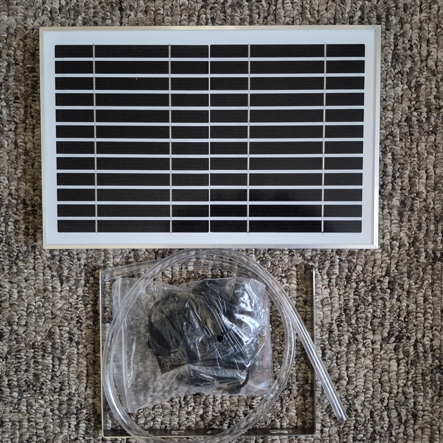 DDcafor Solar Water Fountain Pump 12W Solar Water Pump for Fountain Solar Powered Bird Bath Water Fountain with 6 Nozzles Solar Fountain for Small Pond, Fish Tank, Outdoor Garden Water Feature customer photo 1