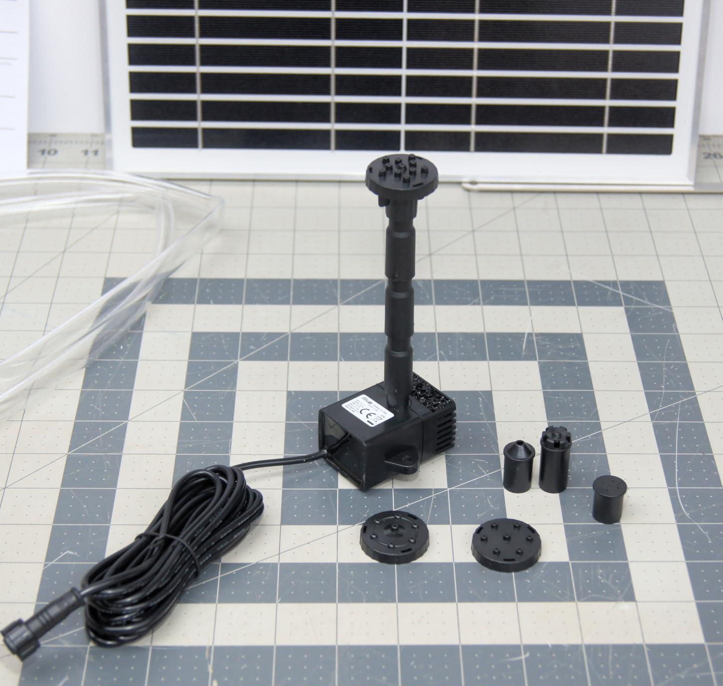 DDcafor Solar Water Fountain Pump 12W Solar Water Pump for Fountain Solar Powered Bird Bath Water Fountain with 6 Nozzles Solar Fountain for Small Pond, Fish Tank, Outdoor Garden Water Feature customer photo 2