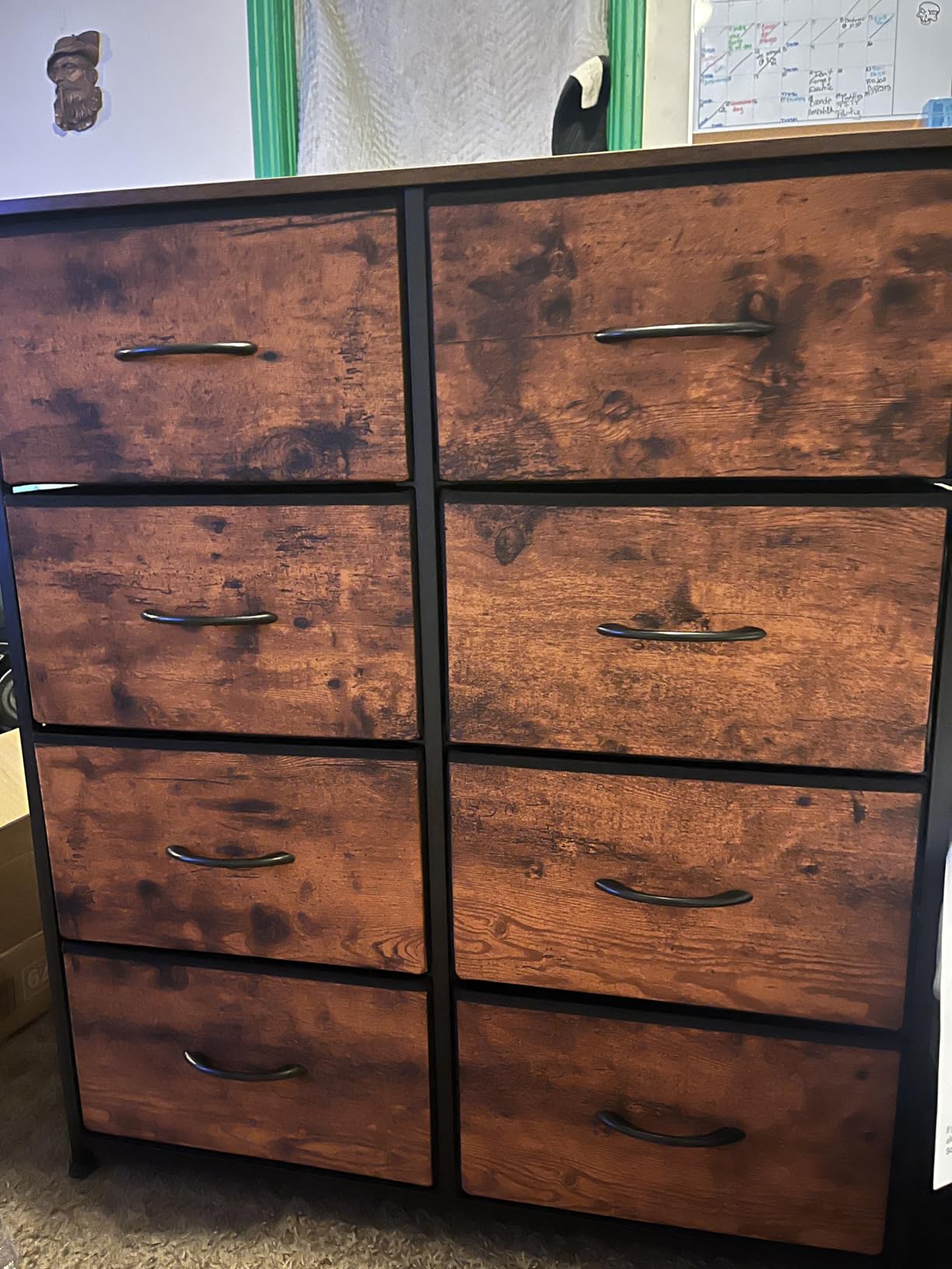 Sweetcrispy Dresser, Dresser for Bedroom Drawer Organizer Storage Drawers, Fabric Storage Tower with 8 Drawers, Chest of Drawers with Steel Frame, Wood Top for Living Room, Closet, Black customer photo 2
