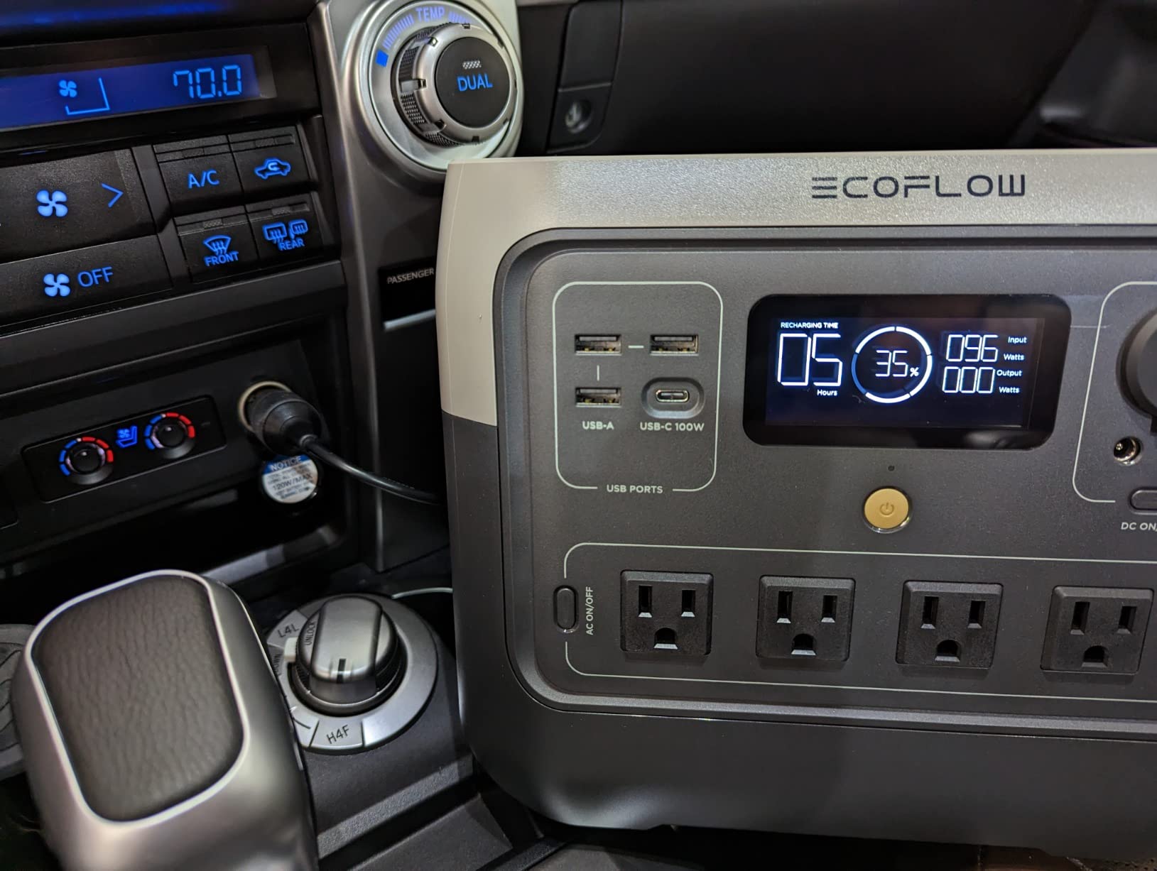 EF ECOFLOW Portable Power Station RIVER 2 Pro 700, 716Wh LiFePO4 Battery/70 Min Fast Charging, 4X800W (Up to 1600W) AC Outlets, X-Boost Solar Generator for Outdoor Camping, RVs, Emergency Backup customer photo 2