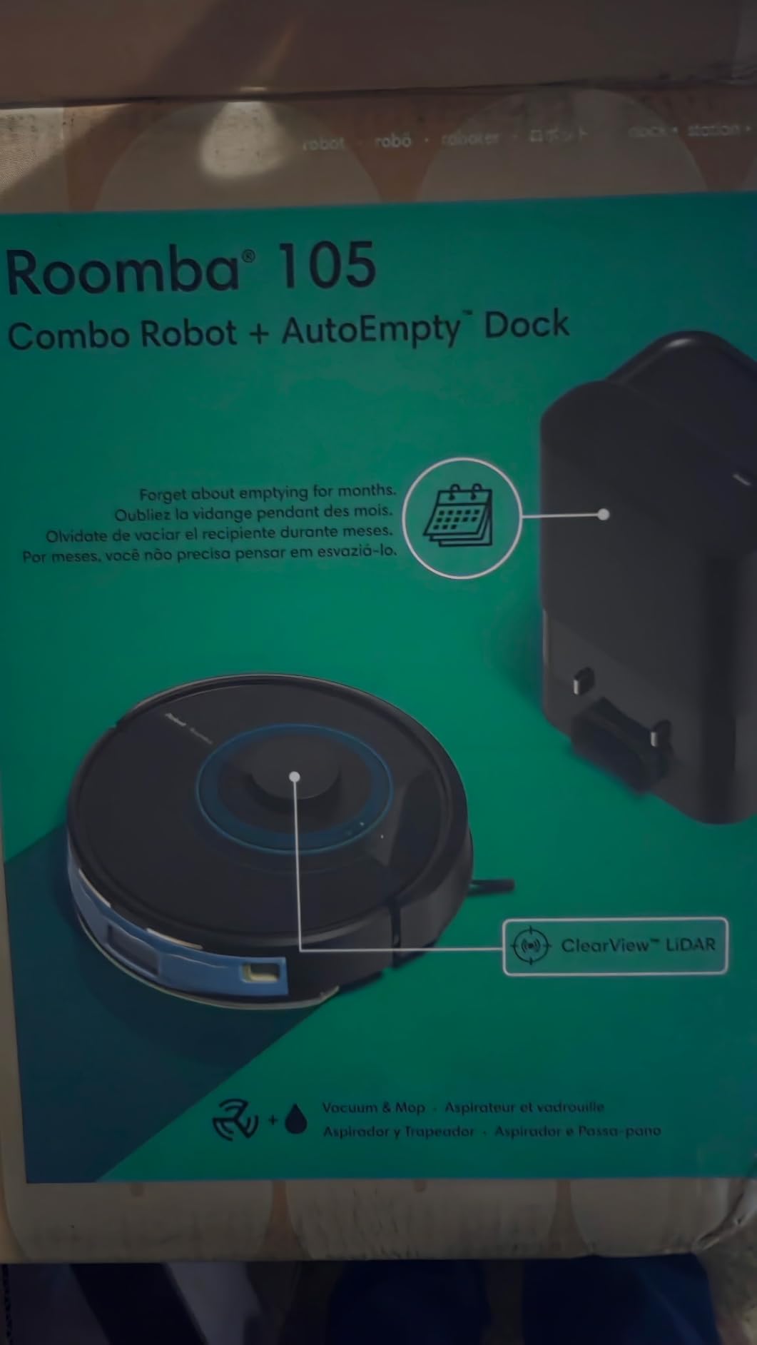 Roomba 105X Combo Robot Vacuum & Mop with AutoEmpty Dock, Self-Emptying for Up to 75 Days, 70x Power-Lifting Suction, Smart LiDAR Mapping, App & Voice Control, Ideal for Homes with Pets & Kids customer photo 2