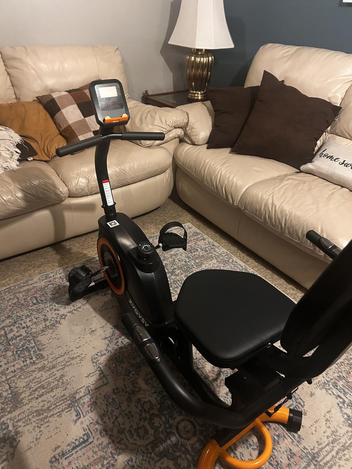 Recumbent Exercise Bike for Home Use, Quiet Recumbent Stationary Bikes for Adults & Seniors, 16-Level Resistance, Adjustable Seat, Supports 400LB customer photo 2