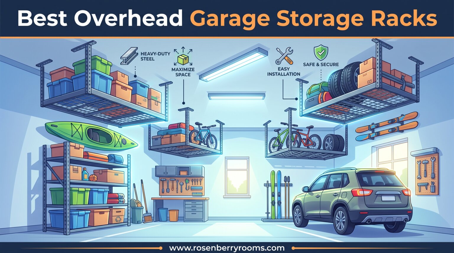 best overhead garage storage racks