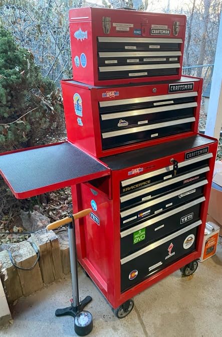 3-Drawer Metal Portable Chest Toolbox Red customer photo 1
