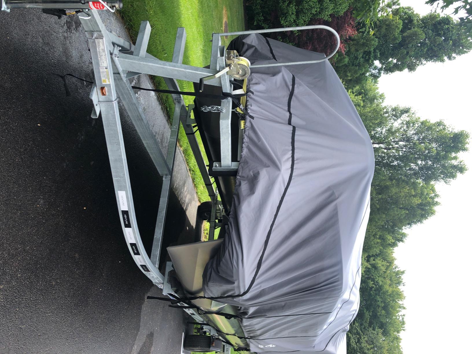 Classic Accessories StormPro Dark Grey Heavy-Duty Pontoon Boat Cover, Fits Pontoon Boats 17 Foot - 20 Foot L x 102 Inch W, Marine Grade Fabric, Water-Resistant, Trailerable customer photo 2