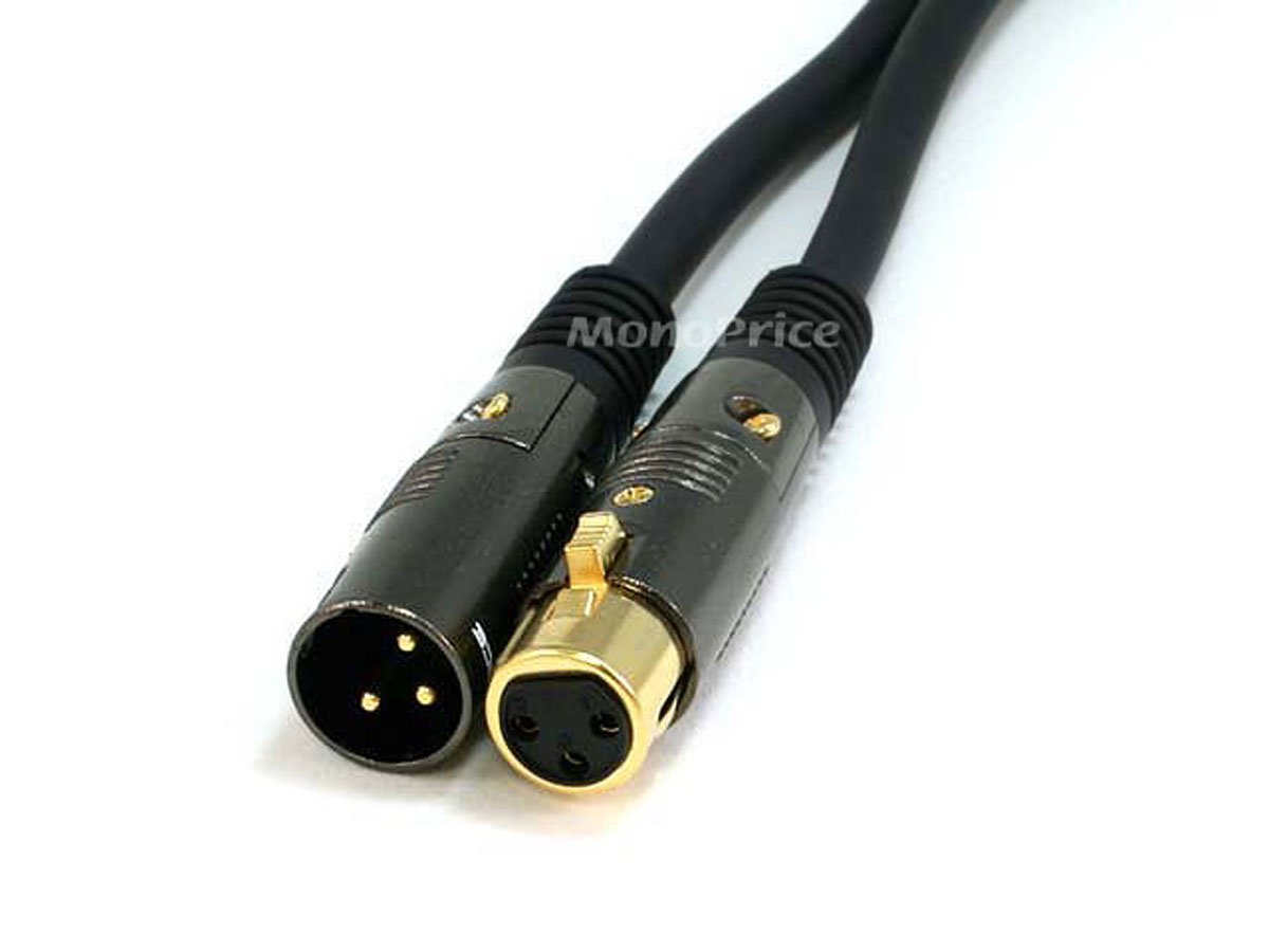 Monoprice XLR Male to XLR Female Cable - for Microphone, Gold Plated, 16AWG, 10 Feet, Black - Premier Series customer photo 2