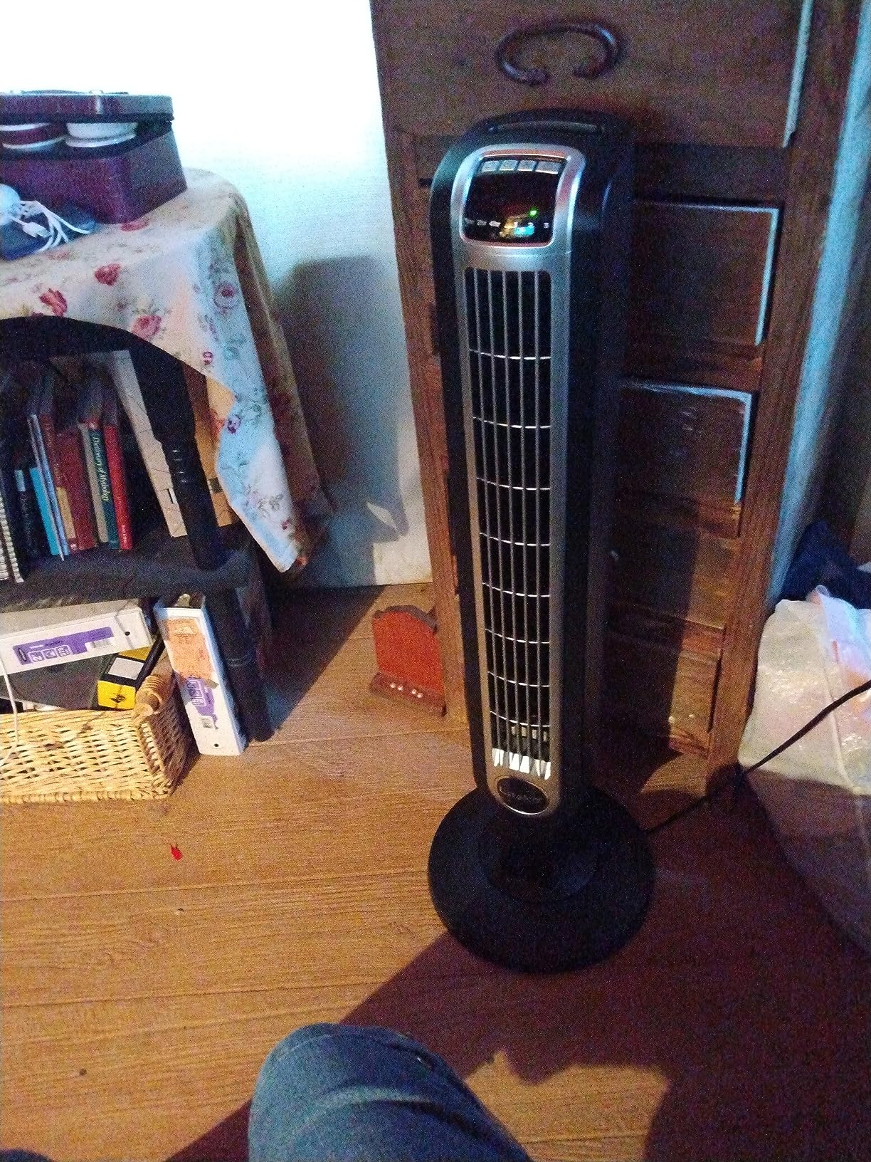 Lasko Oscillating Tower Fan with Remote Control and Timer - Quiet Standing Fan for Bedroom, Office, and Home - 3 Speeds - Powerful Cooling Air - 2511 - 36