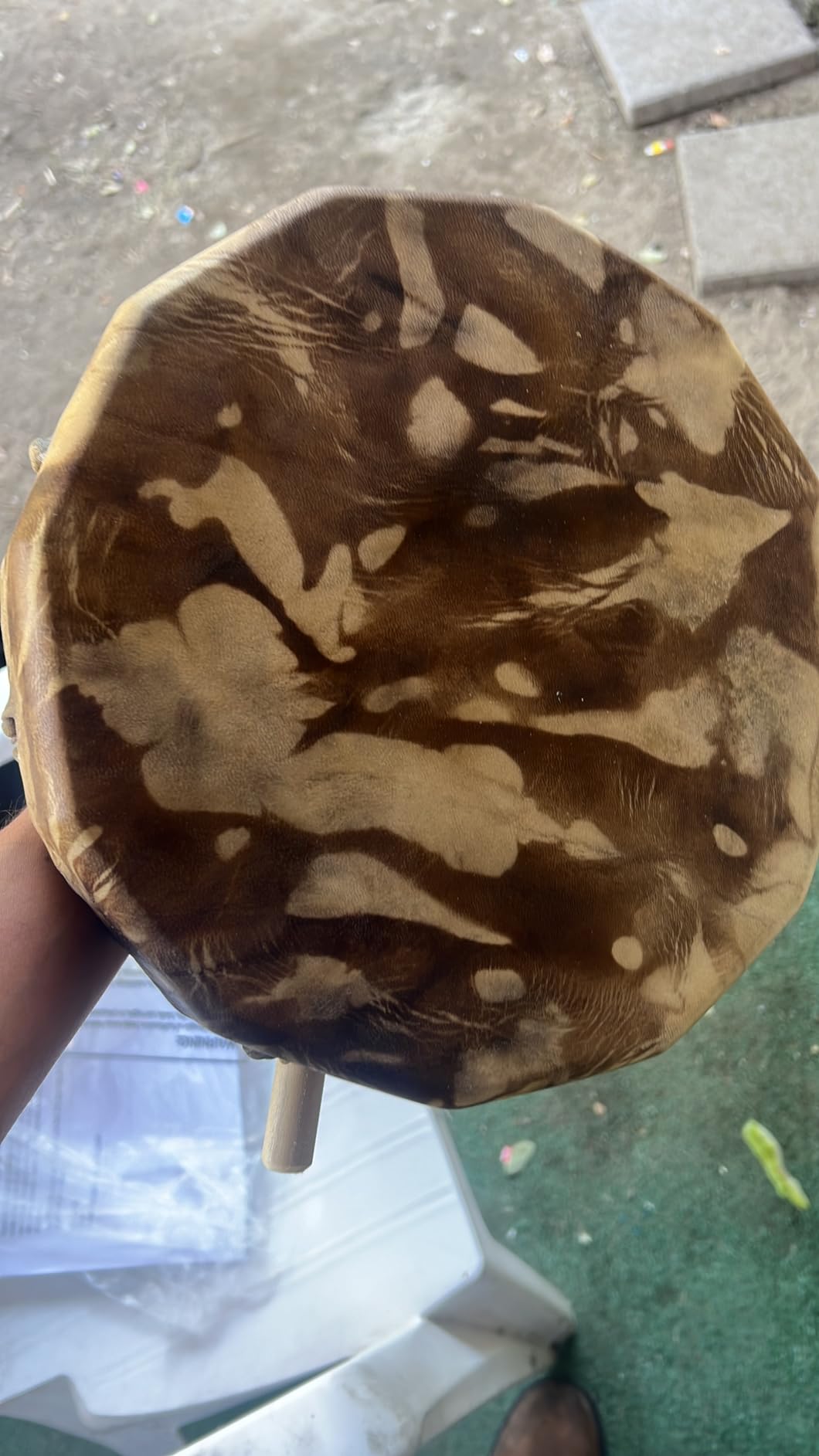 Handmade Deer Hide Frame Drum - Cedar Wood Hand Drum for Meditation, Sound Healing, and Music (10