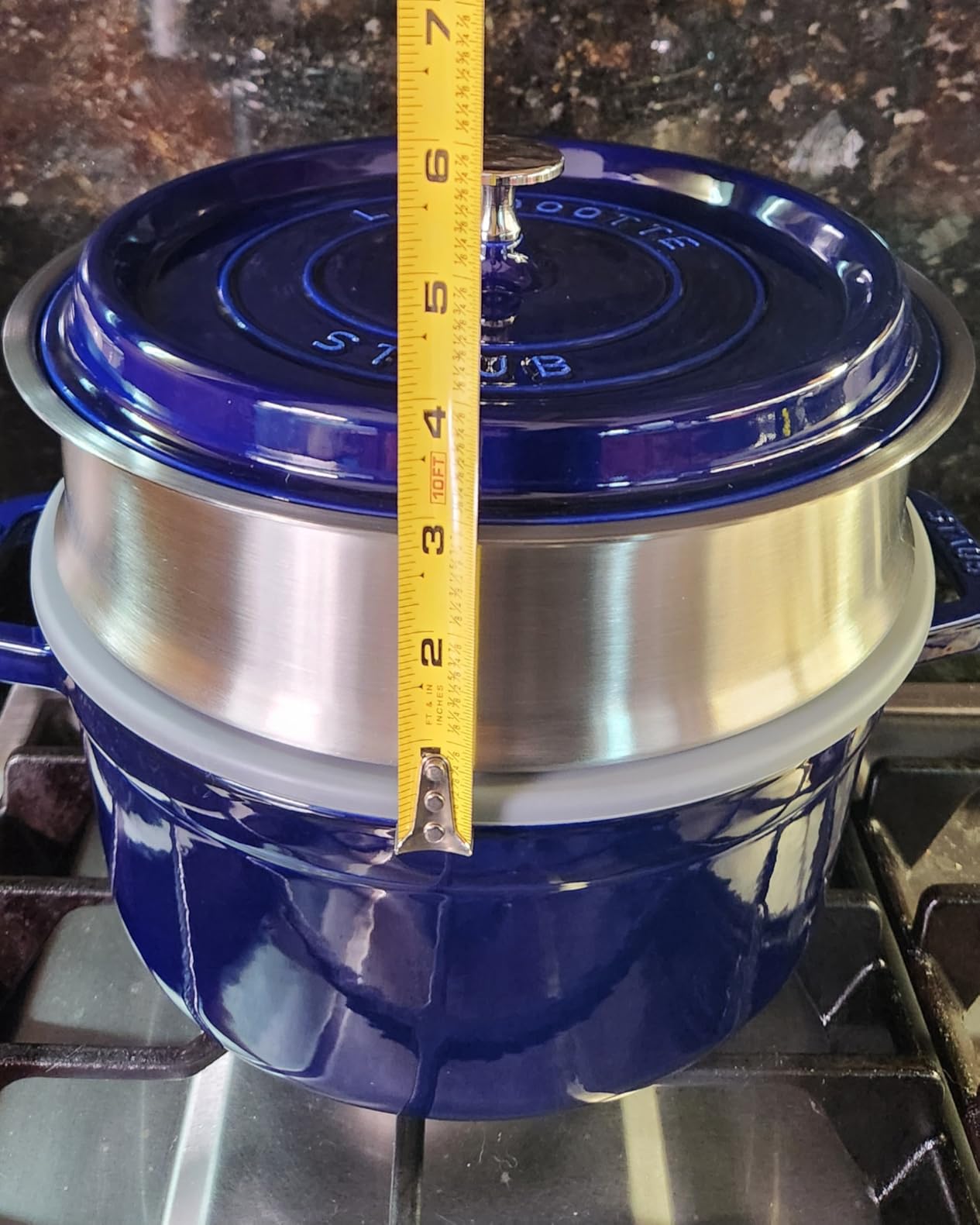 Staub Cast Iron 4-qt Round Cocotte - Dark Blue customer photo 1