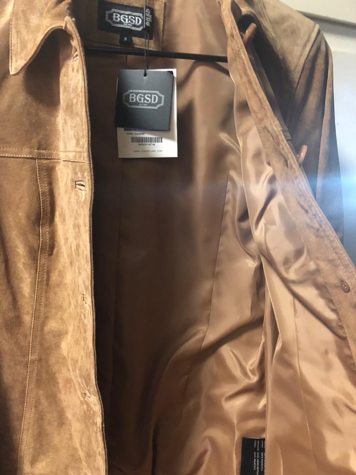 BGSD Women Anna Suede Leather Car Coat (Also available in Plus Size & Petite) customer photo 2