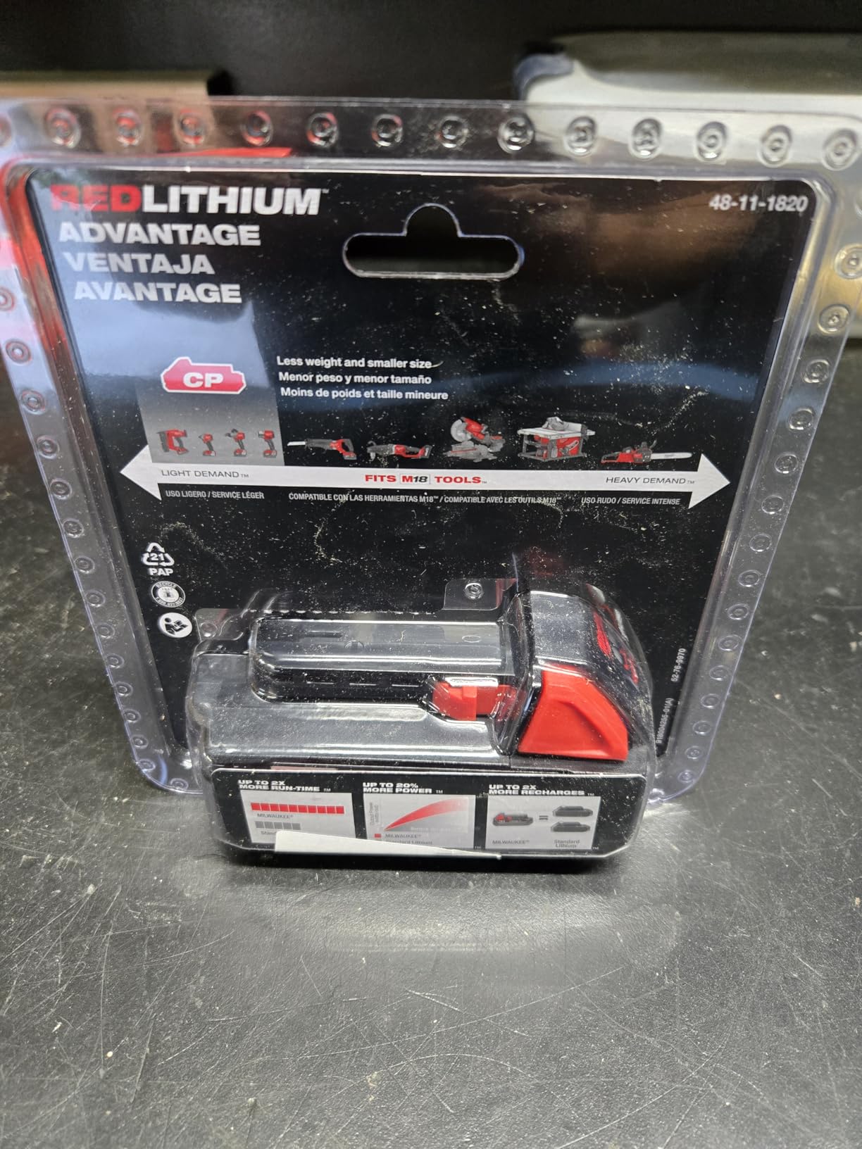 MILWAUKEE ELECTRIC TOOL 48-11-1820 Red Lithium 2.0 Compact Battery Pack customer photo 2