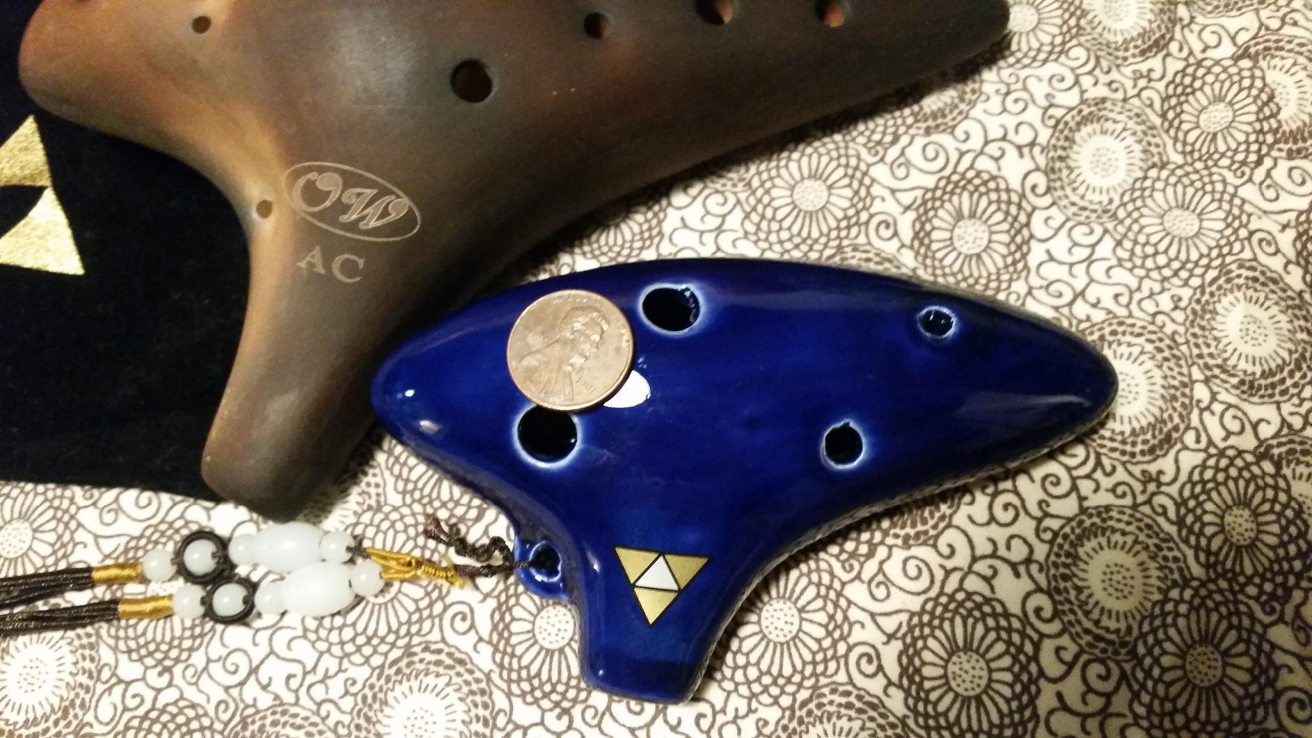 OcarinaWind 6 Hole Ceramic Ocarina - Ocarina of Time Style Design, Handcrafted Collectible Musical Instrument Gift for Fantasy Adventure Fans, Includes Songbook & Neck Strap customer photo 1