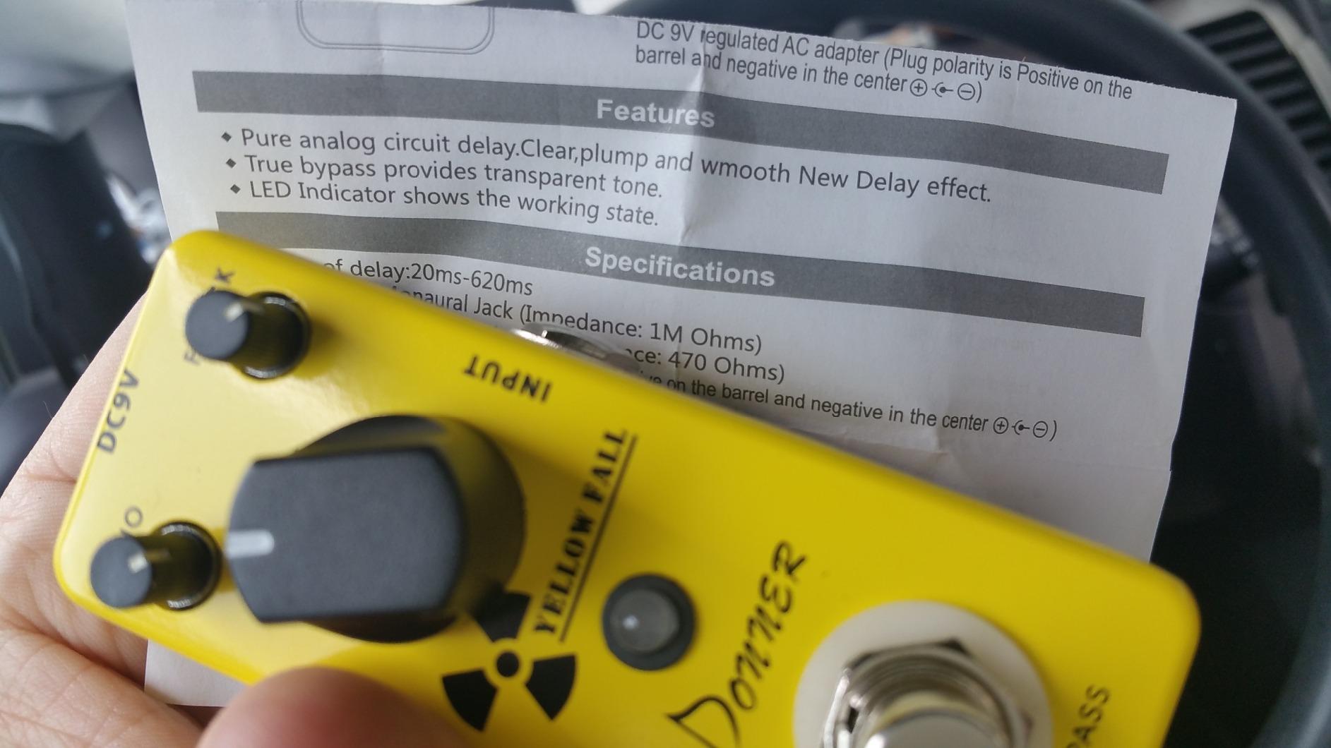 Donner Yellow Fall Analog Delay Mini Guitar Effect Pedal - Vintage Delay, True Bypass customer photo 1