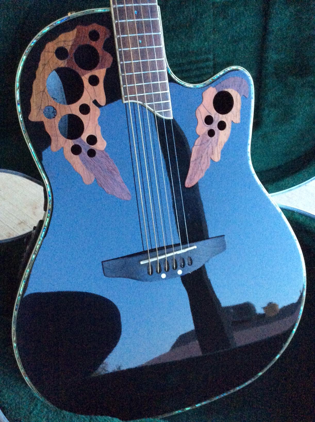 Ovation CE44-5 Acoustic-Electric Guitar, Black customer photo 1