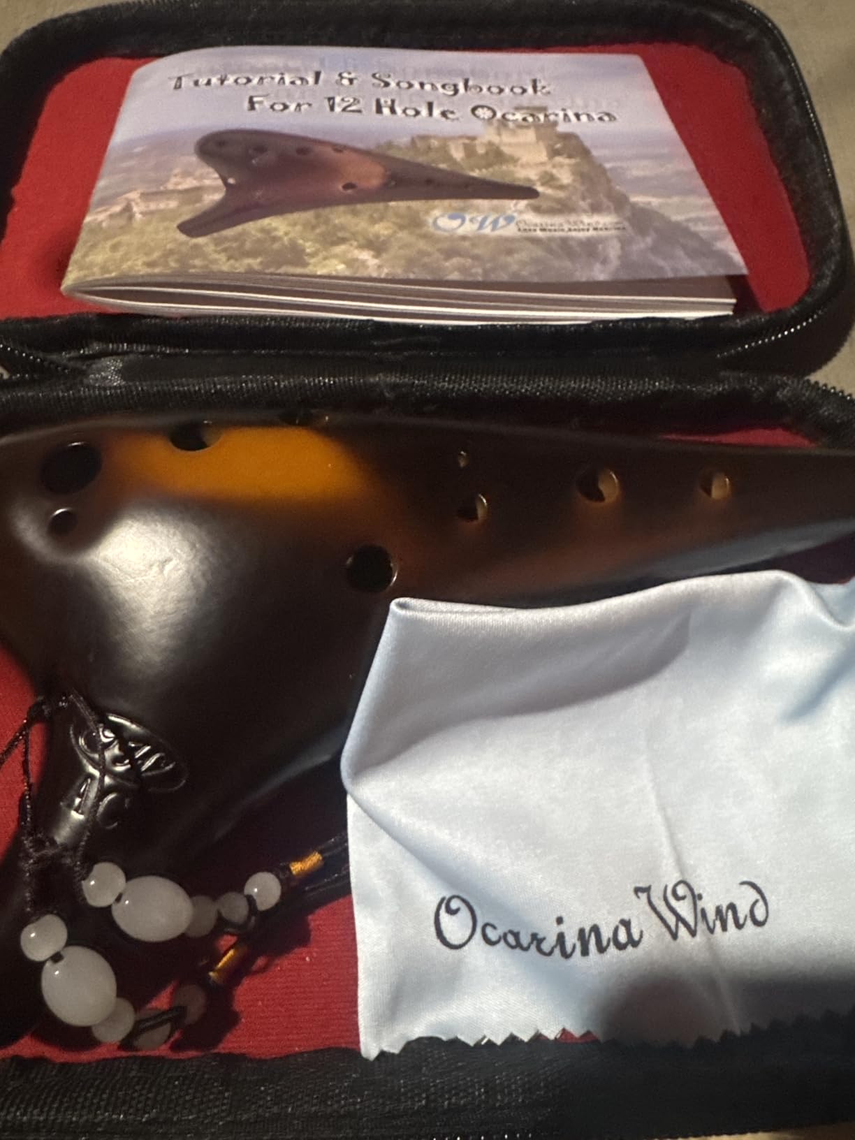 OcarinaWind 12 Hole Alto C Ceramic Ocarina - Classic Strawfire Handcrafted Collectible with Protective EVA Case customer photo 1