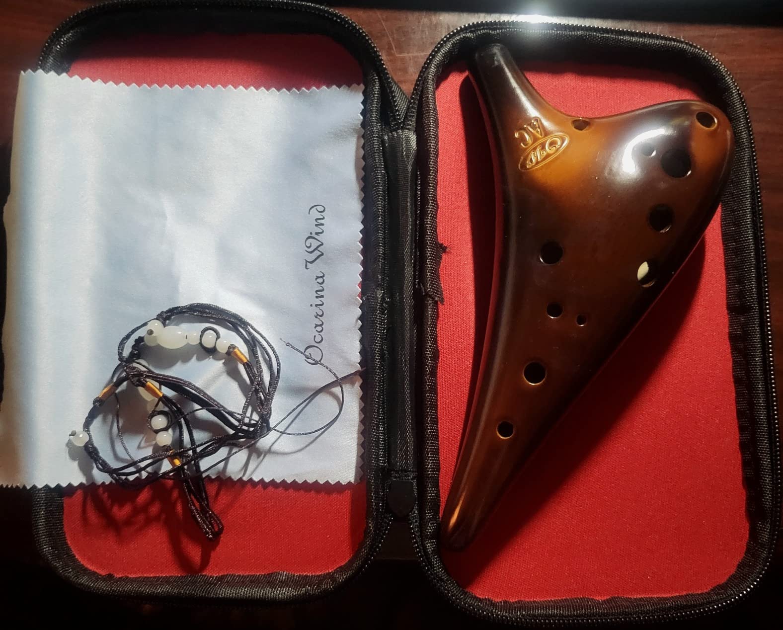 OcarinaWind 12 Hole Alto C Ceramic Ocarina - Classic Strawfire Handcrafted Collectible with Protective EVA Case customer photo 2