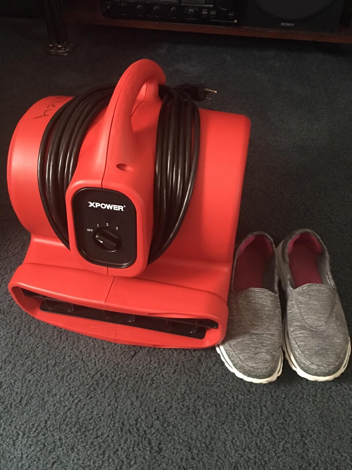XPOWER P-430 Pro 1/3 HP 2000 CFM Centrifugal Air Mover, Carpet Dryer, Floor Fan, Blower, for Water Damage Restoration, Janitorial, Plumbing, Home Use customer photo 1