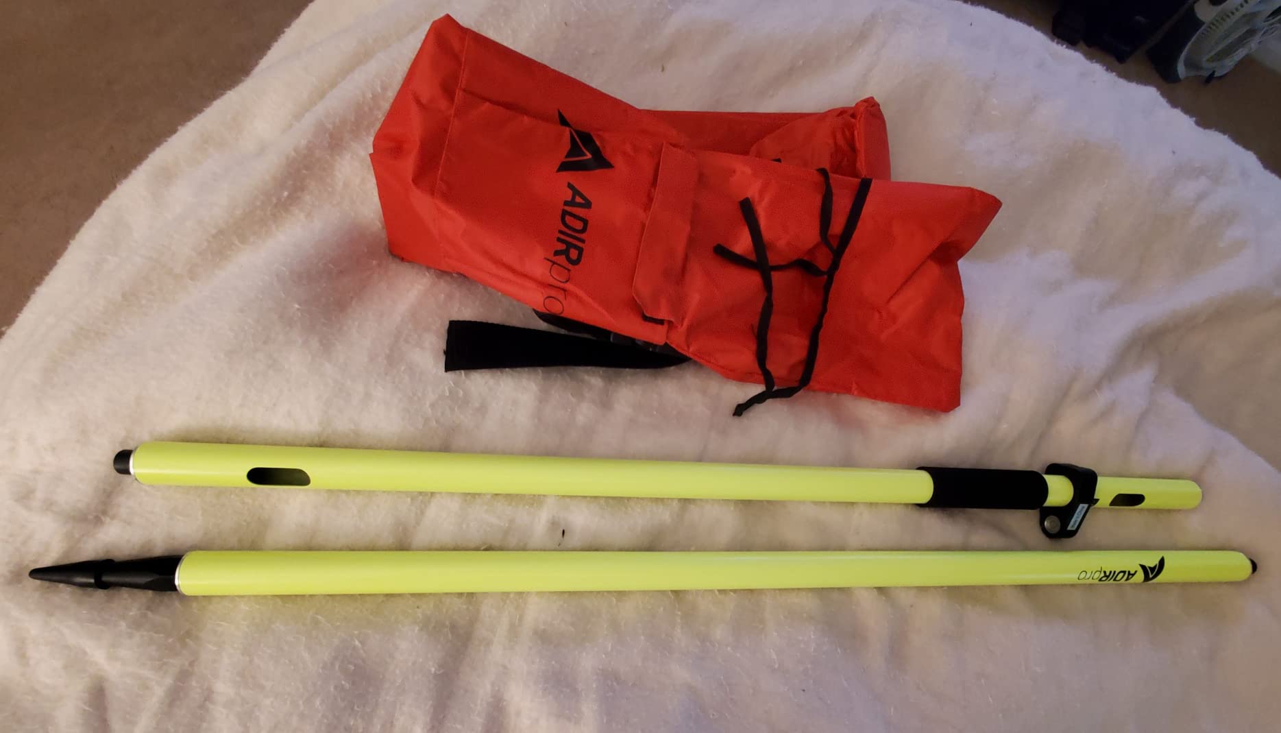 AdirPro 2m Aluminum GPS Rover Rod | 2-Piece Design GPS Pole with 5/8