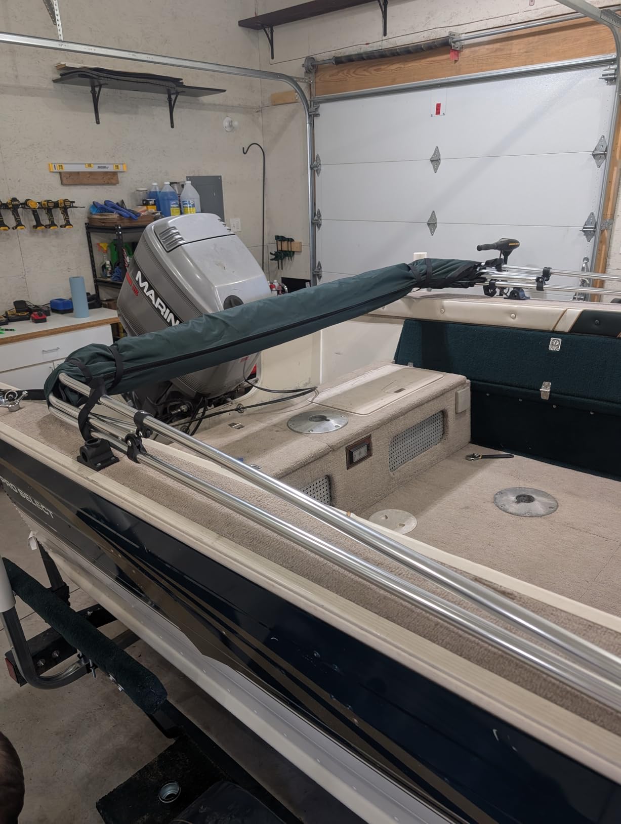 Naviskin 10 Optional Colors Available 3-4 Bow 13 Different Size Bimini Top Cover Includes Mounting Hardwares,Storage Boot with 1 Inch Aluminum Frame customer photo 1
