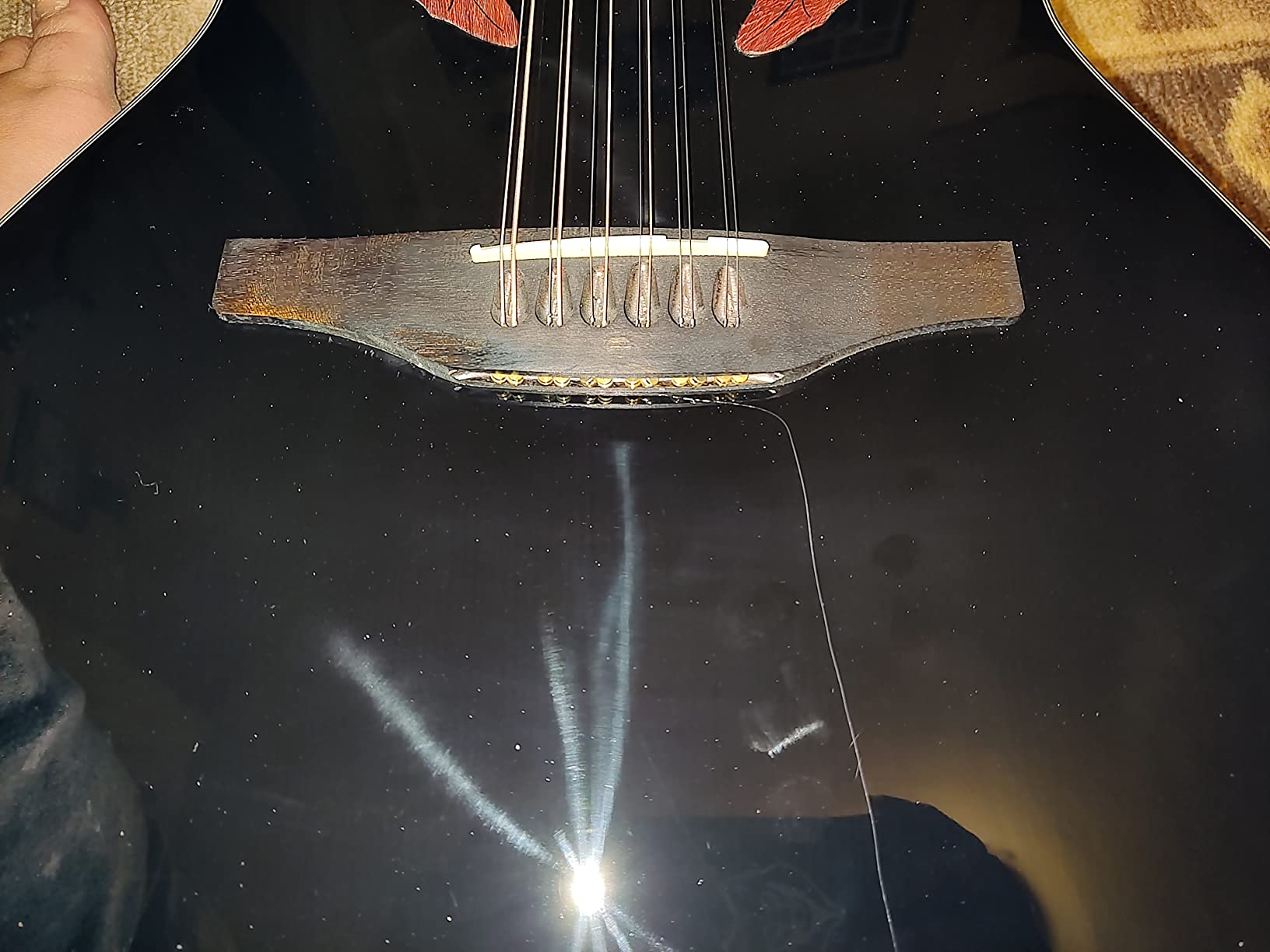 Ovation Celebrity Collection 12-String Acoustic-Electric Guitar, Black, Mid Depth Body (CE4412-5) customer photo 2