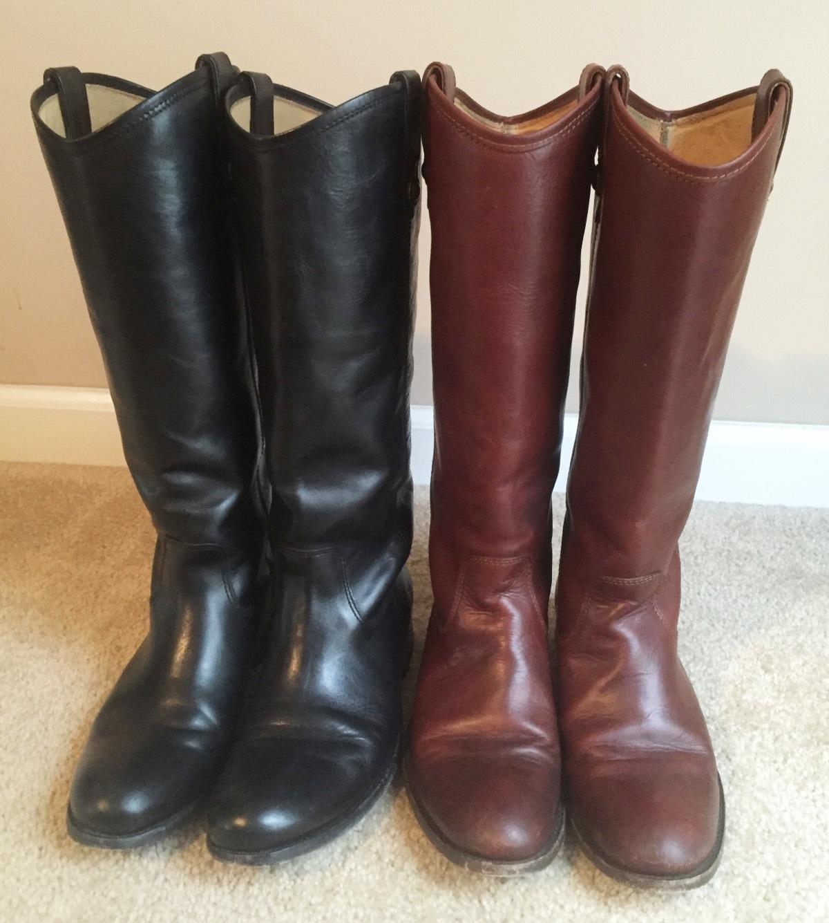 Frye Melissa Button 2 Equestrian-Inspired Tall Boots for Women Made from Hard-Wearing Vintage Leather with Antique Metal Hardware and Leather Outsole customer photo 1