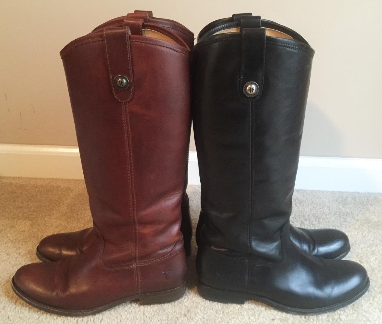 Frye Melissa Button 2 Equestrian-Inspired Tall Boots for Women Made from Hard-Wearing Vintage Leather with Antique Metal Hardware and Leather Outsole customer photo 2