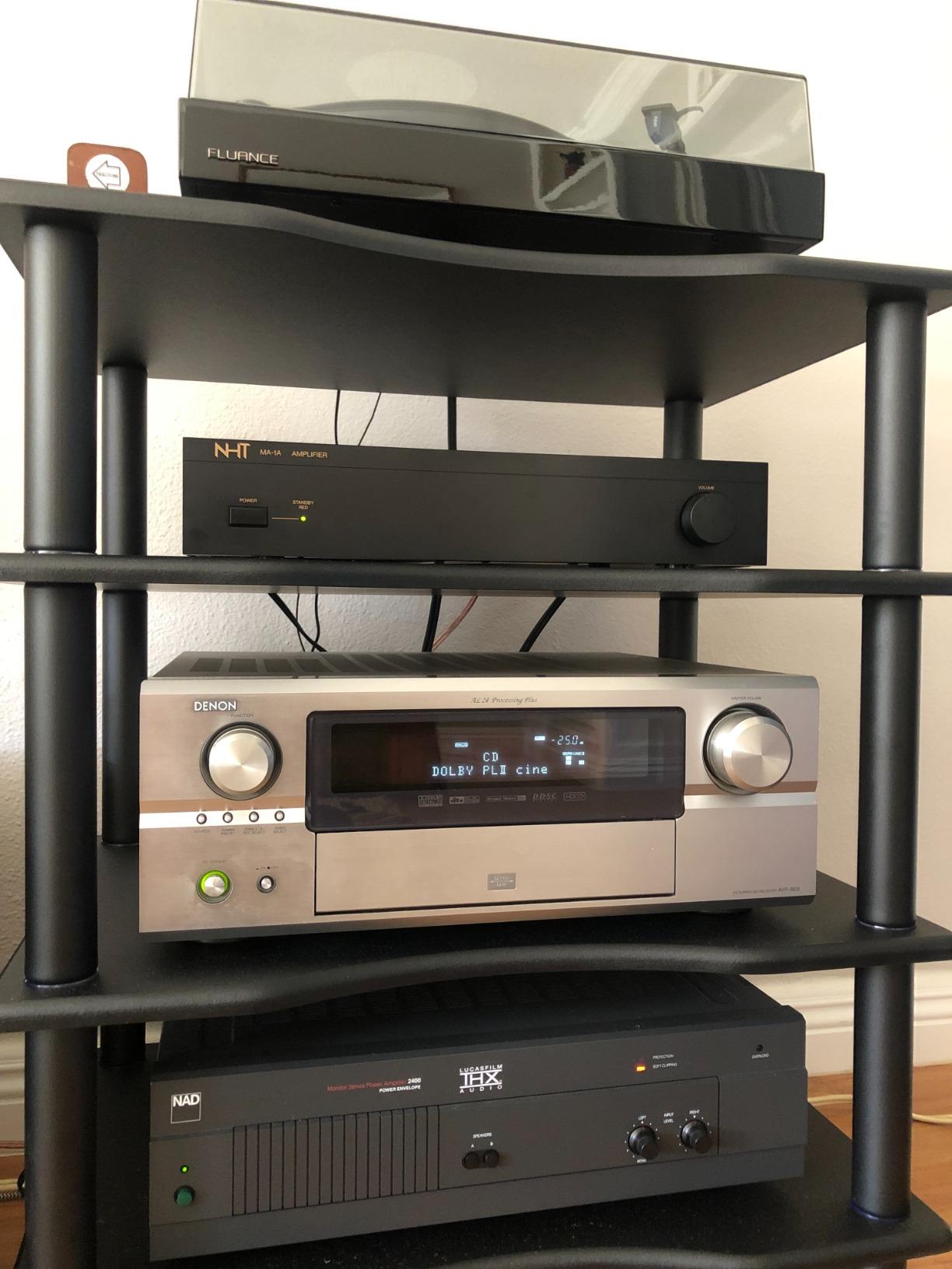 Monolith 4 Tier Shelf Audio Stand - Open Air Storage, Modular Design, Black customer photo 1