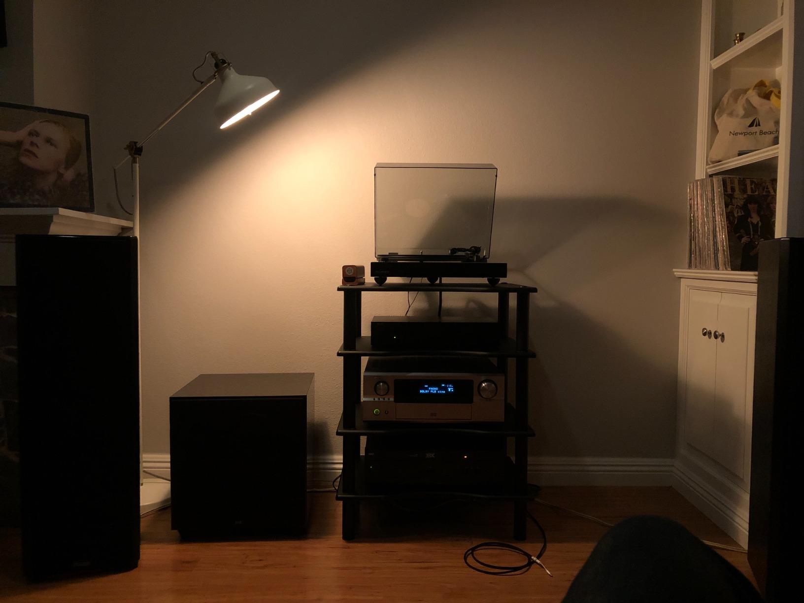 Monolith 4 Tier Shelf Audio Stand - Open Air Storage, Modular Design, Black customer photo 2