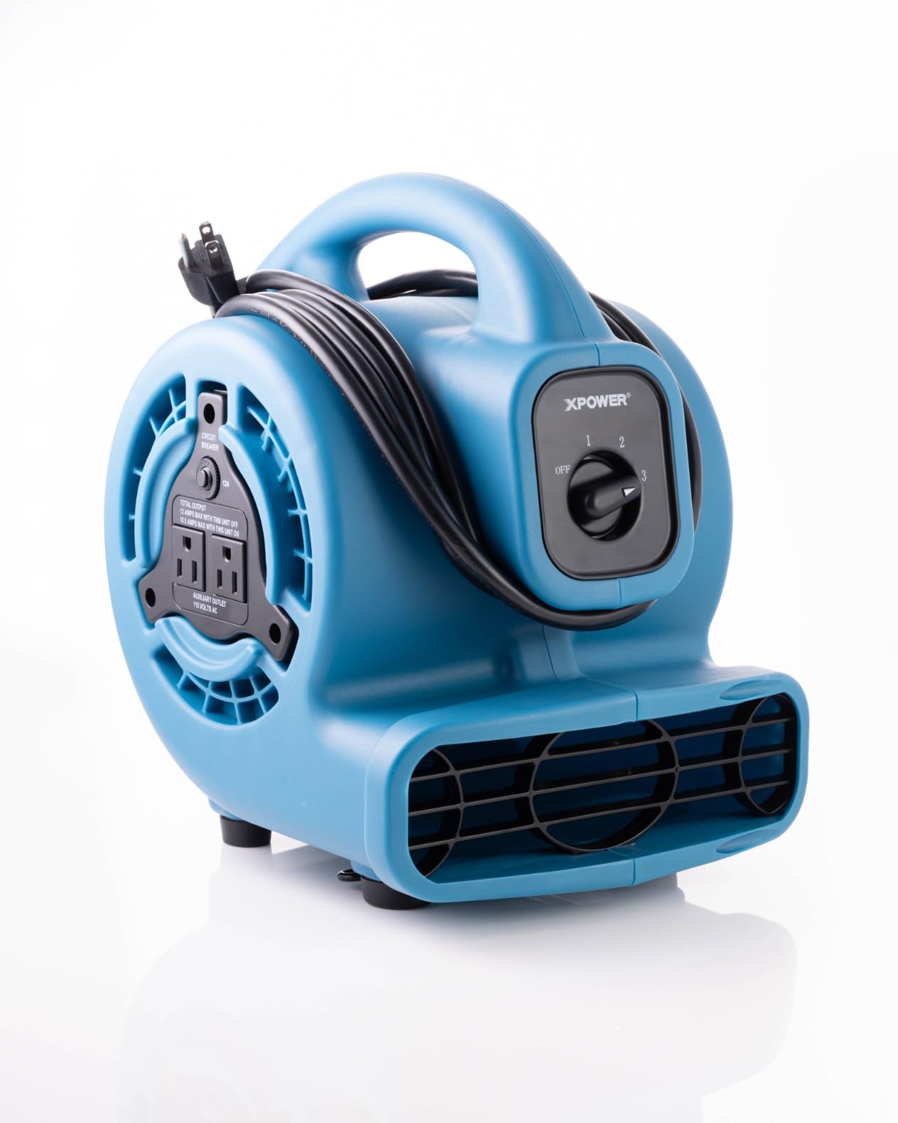 XPOWER P-80A Mini Mighty 138W 600 CFM Centrifugal Air Mover, Carpet Dryer, Floor Fan, Blower, Stackable, Daisy Chain, for Water Damage Restoration, Janitorial, Plumbing, Home Use customer photo 2