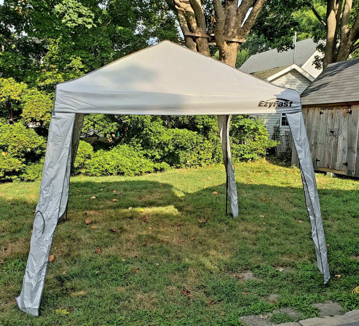 EzyFast Elegant Pop Up Beach Shelter, Compact Instant Canopy Tent, Portable Sports Cabana, 7.5 x 7.5 ft Base / 6 x 6 ft top for Hiking, Camping, Fishing, Picnic, Family Outings (Khaki) customer photo 1