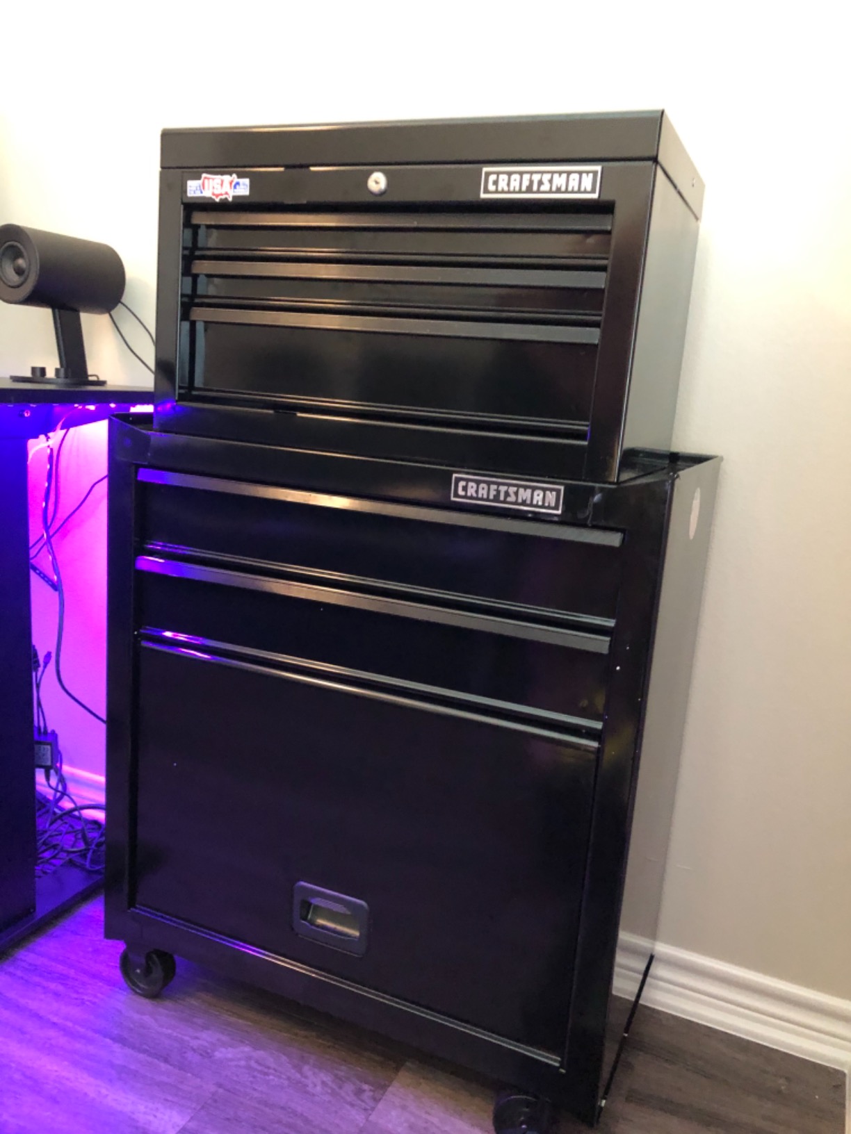 Tool Chest Combo with Drawer Liner Roll, 26-Inch, Rolling, 5 Drawer, Black (CMST82763BK) customer photo 1