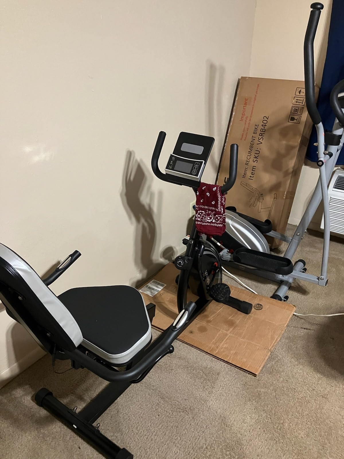VANSWE Recumbent Exercise Bike for Adults Seniors - Recumbent Bikes for Home with Magnetic Resistance, Bluetooth and App Connectivity, Pulse Sensor customer photo 1