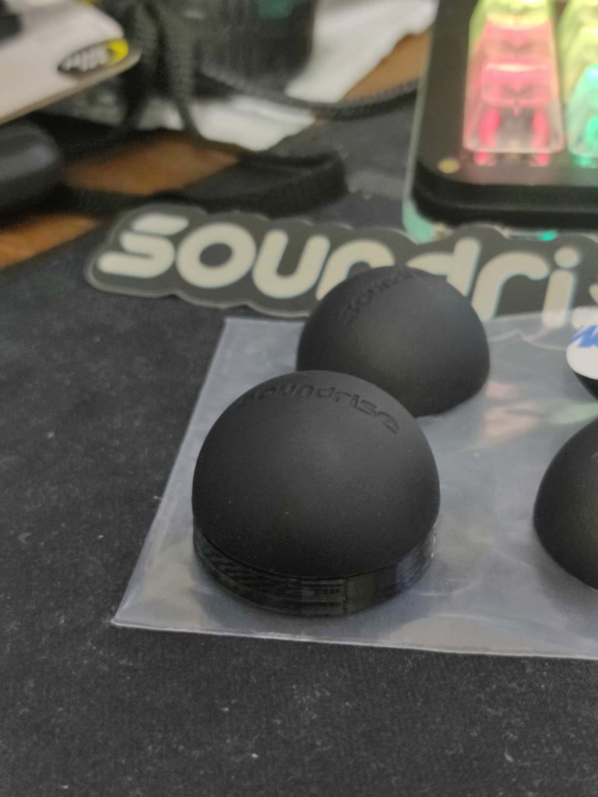 Soundrise DOMES Isolation Pads - Sound Dampening & Anti-Vibration Silicone Feet - Audio Isolation Feet for Subwoofers, Speakers & Turntables - Peel & Stick, Durable Class-A Silicone, Non-Slip (4-Pack) customer photo 1
