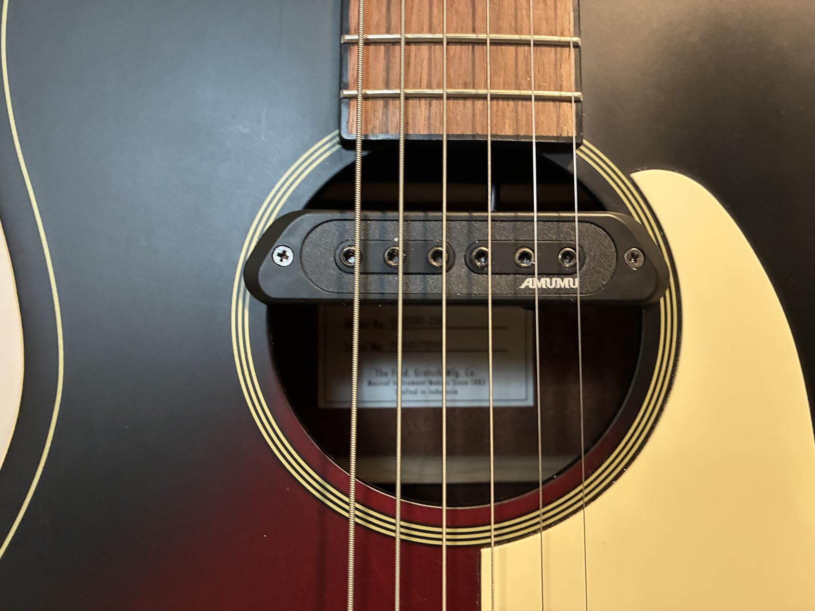 AMUMU SP60 Acoustic Guitar Pickup Humbucker Magnetic Passive Soundhole Pickup for Acoustic Guitar Black customer photo 1