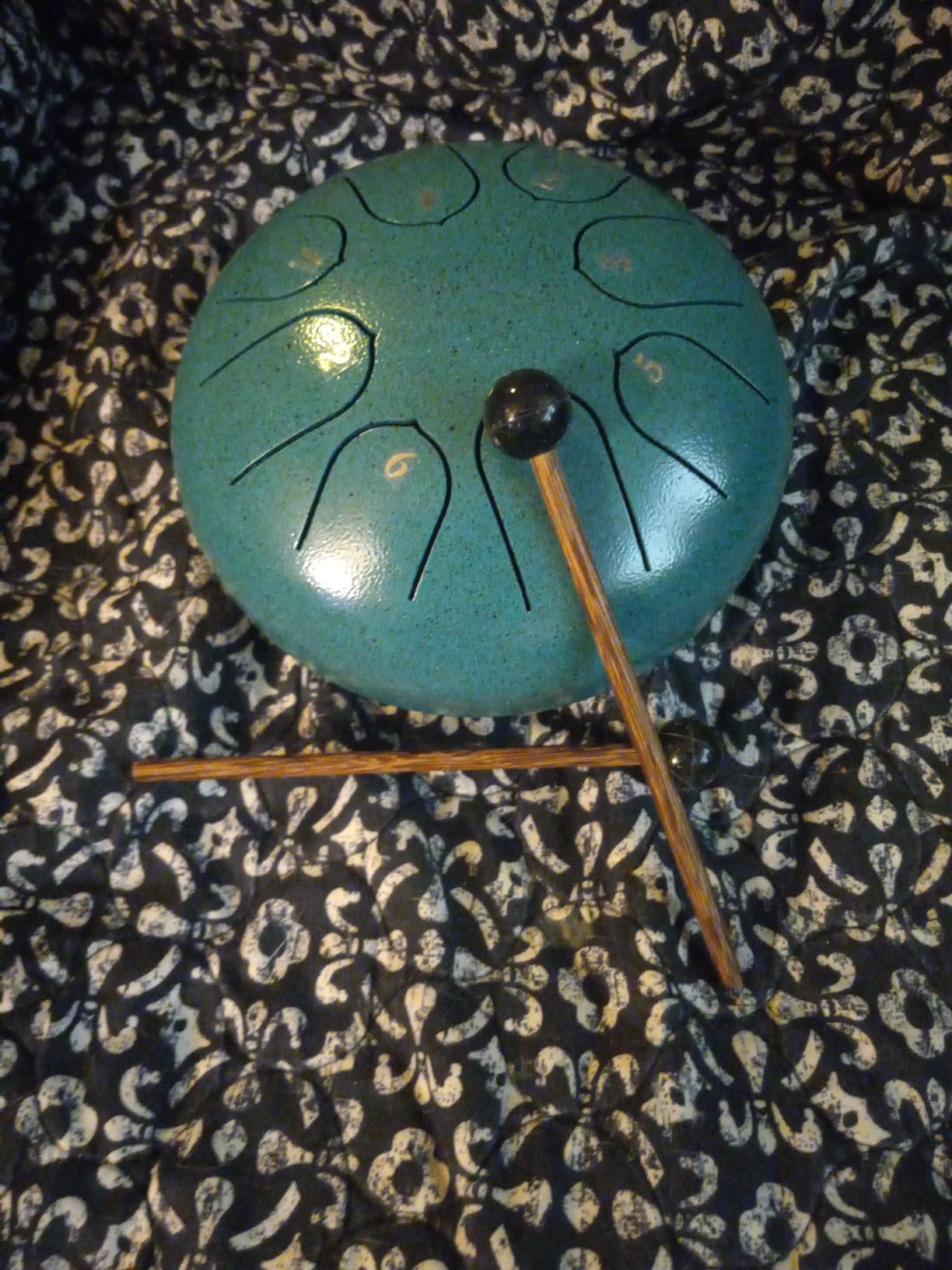 Lronbird Steel Tongue Drum 6 Inch 8 Notes Rain Drum Style Gift | Calming, Relaxation, Meditation, Education, Musical Instrument for Adults Beginners (Malachite) customer photo 2
