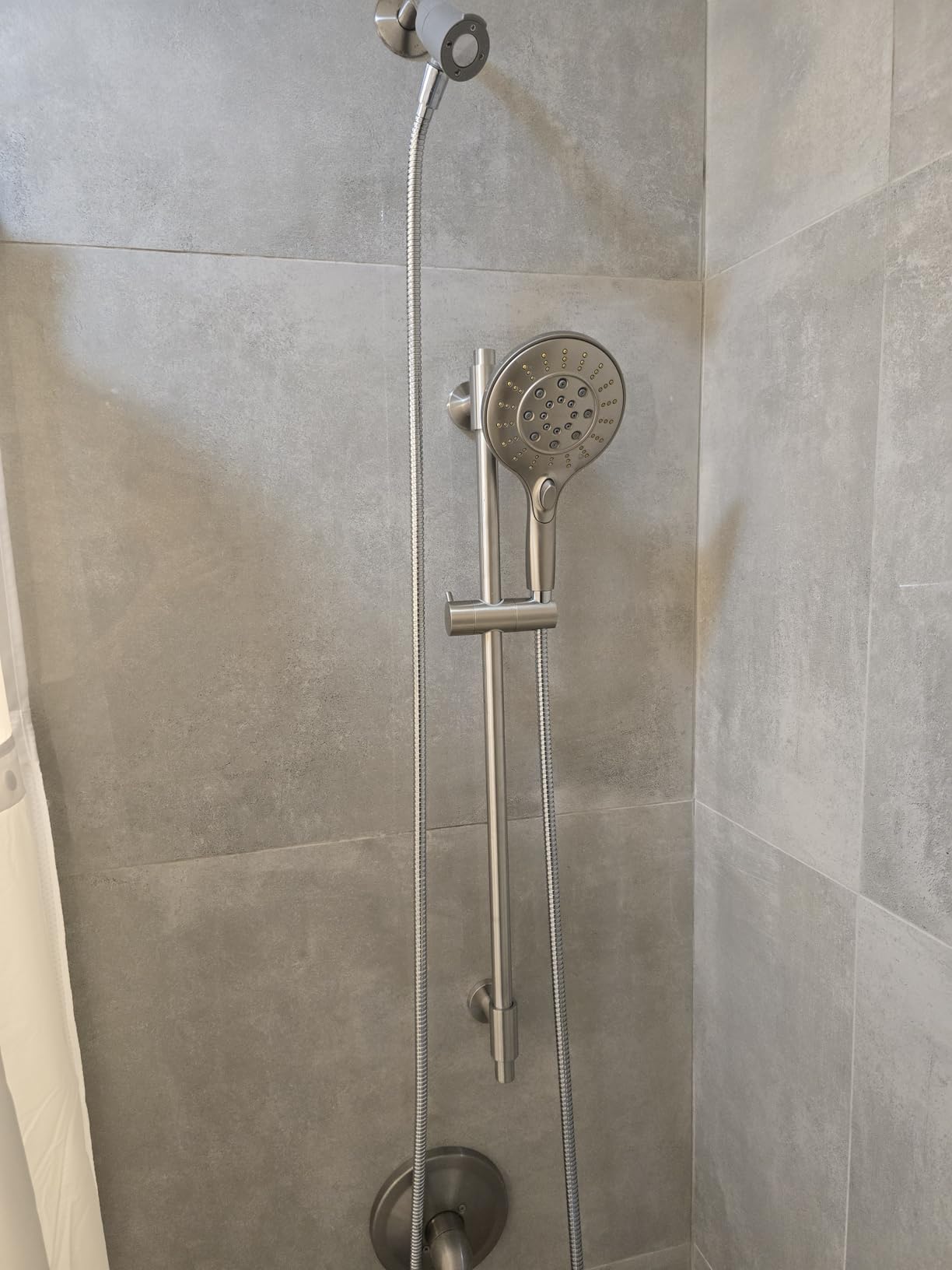 KES 30-Inch Shower Slide Bar with Adjustable Handheld Shower Head Holder, Reuse Existing Holes, SUS304 Brushed Stainless Steel Wall Mount for Bathroom, Drilling Required, F209S78-BS customer photo 2